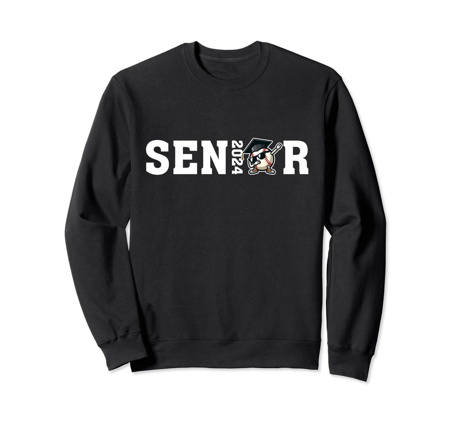 Senior 2024 Graduation Baseball Dabbing Sweatshirt - Trendy Graphic Unisex - T-Shirt, Sweatshirt, Hoodie