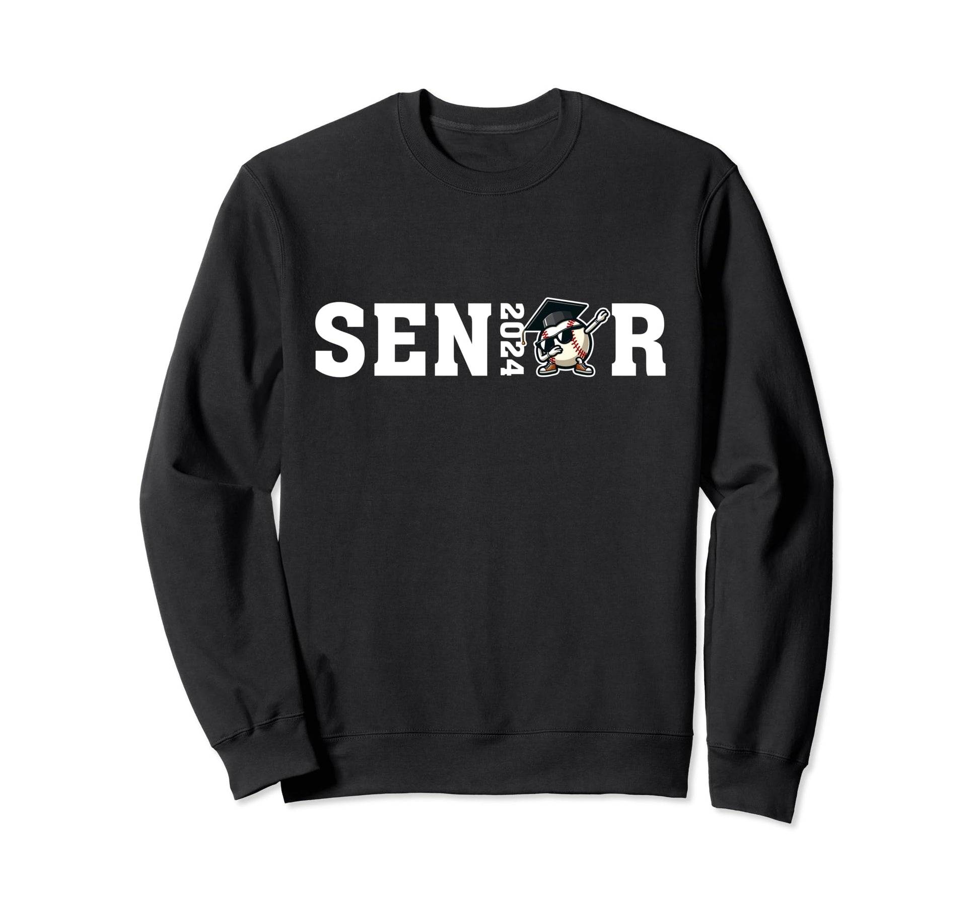Senior 2024 Graduation Baseball Dabbing Sweatshirt - Trendy Graphic Unisex - T-Shirt, Sweatshirt, Hoodie