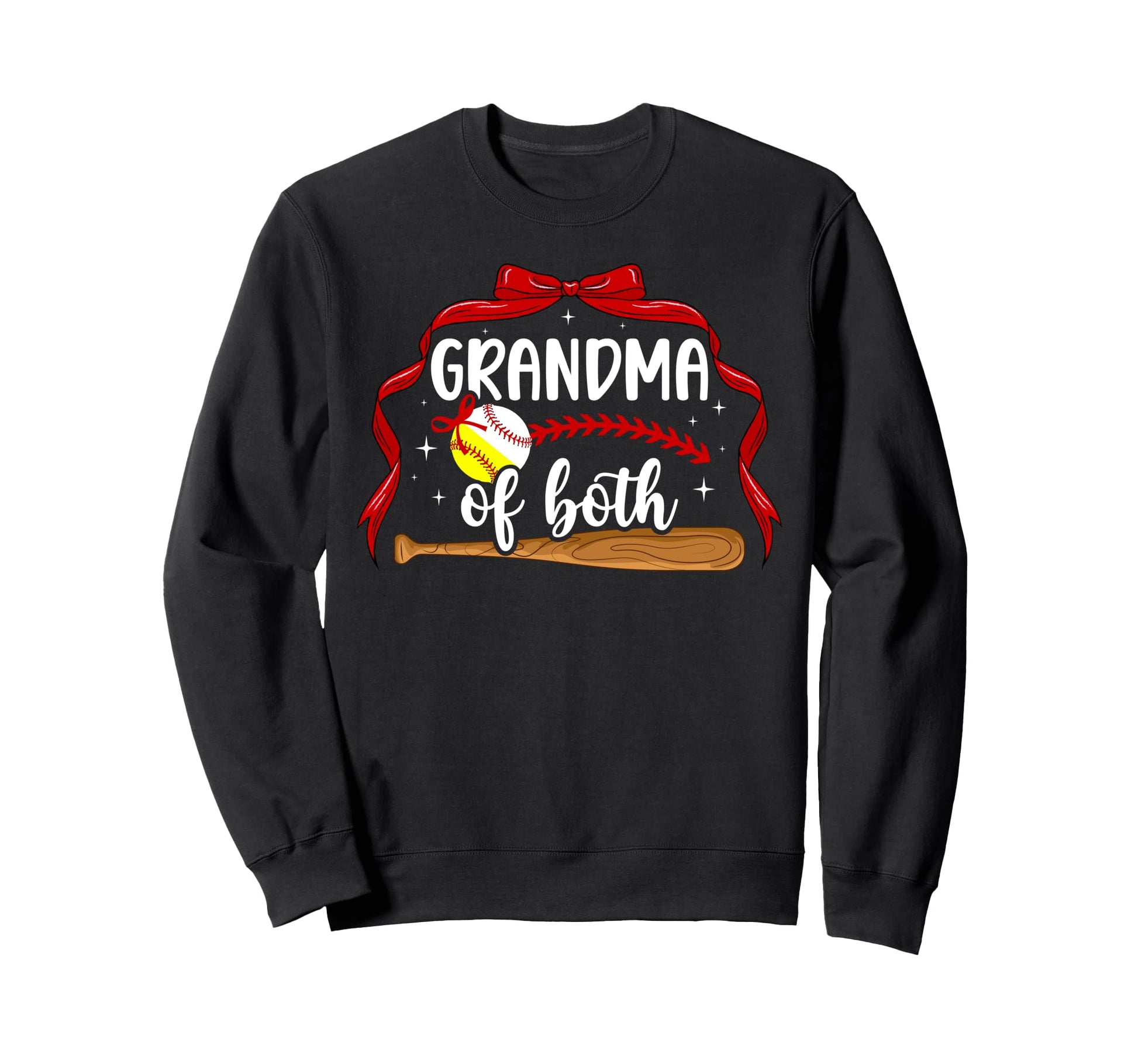 Grandma Both Coquette Baseball Sweatshirt - Aesthetic Graphic for Adults - T-Shirt, Sweatshirt, Hoodie