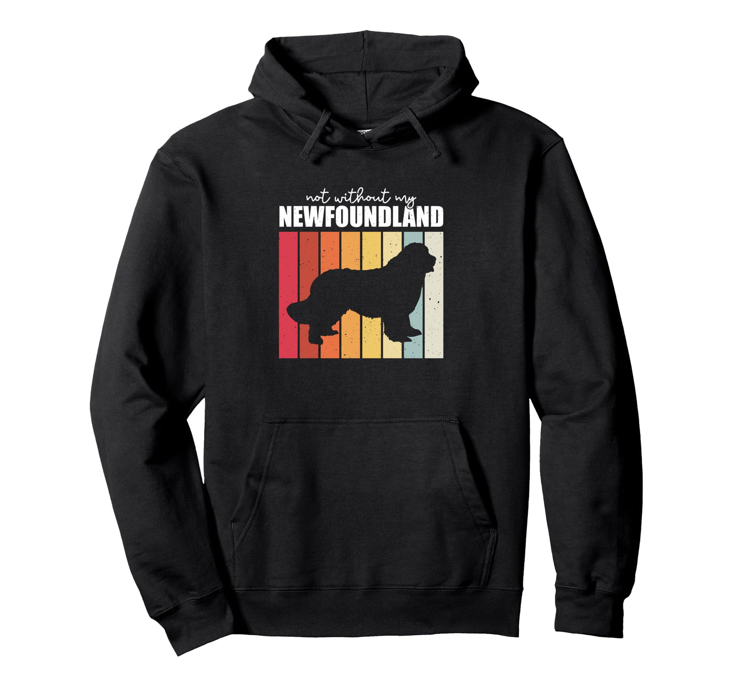 Newfoundland Lover Color Stripes Hoodie - Aesthetic Graphic Unisex - T-Shirt, Sweatshirt, Hoodie