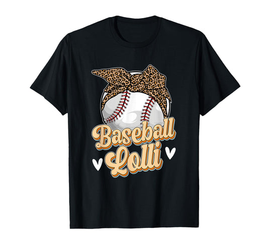 Baseball Lolli Leopard Grandma Lolli T-Shirt - Novelty Apparel for Adults - T-Shirt, Sweatshirt, Hoodie