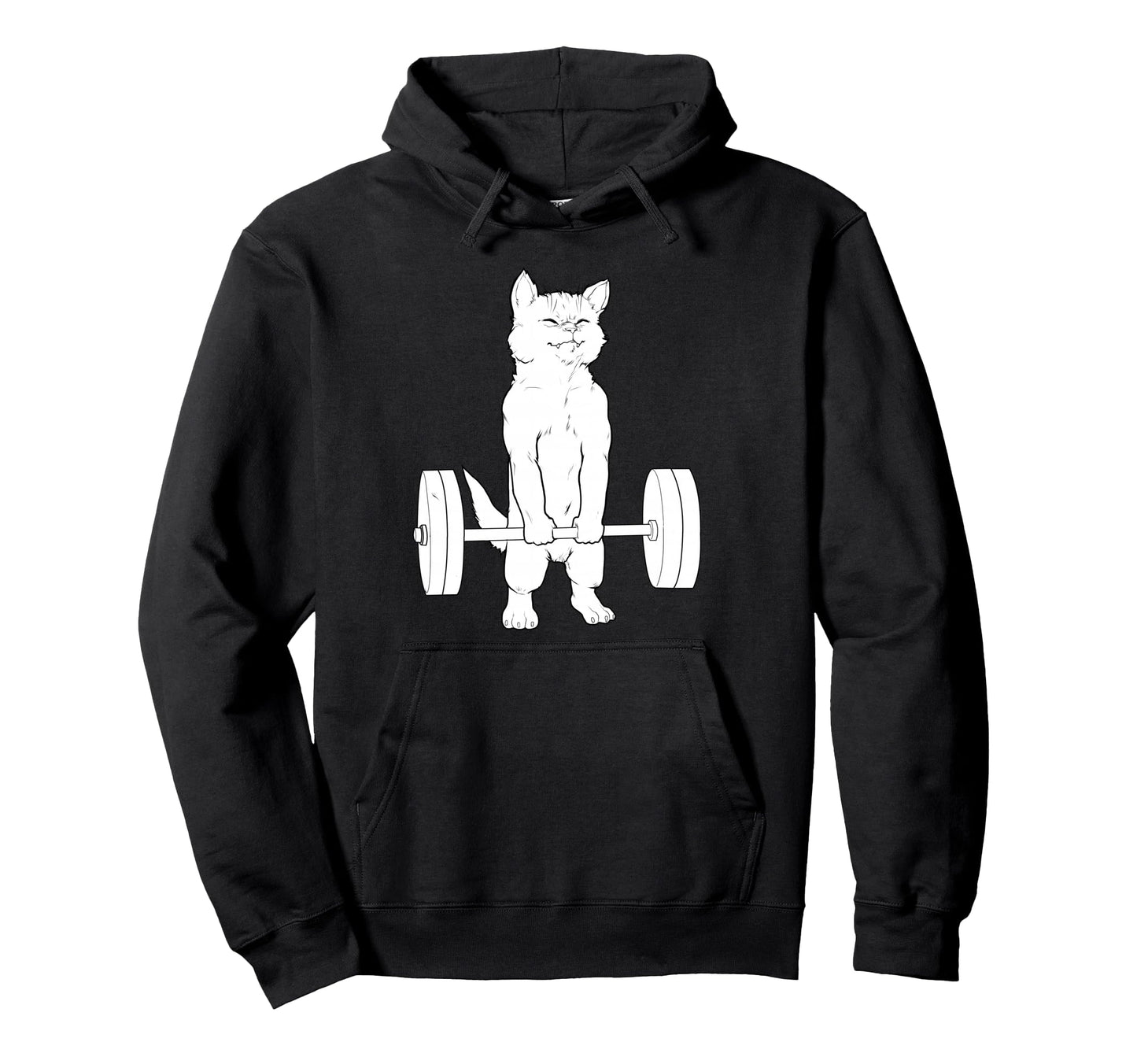 Cat Deadlift Powerlifting Hoodie - Unique Graphic Unisex - T-Shirt, Sweatshirt, Hoodie