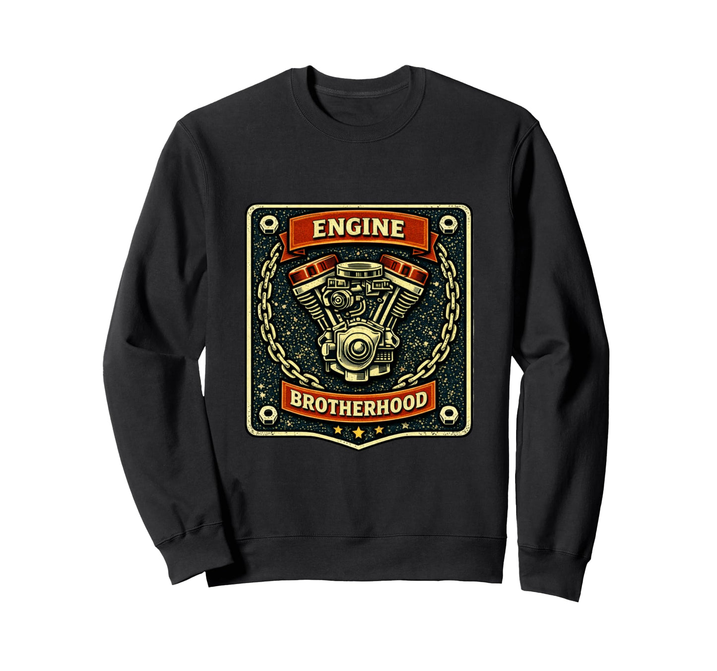 Motorcycle Engine Garage Sweatshirt - Aesthetic Graphic for Adults - T-Shirt, Sweatshirt, Hoodie