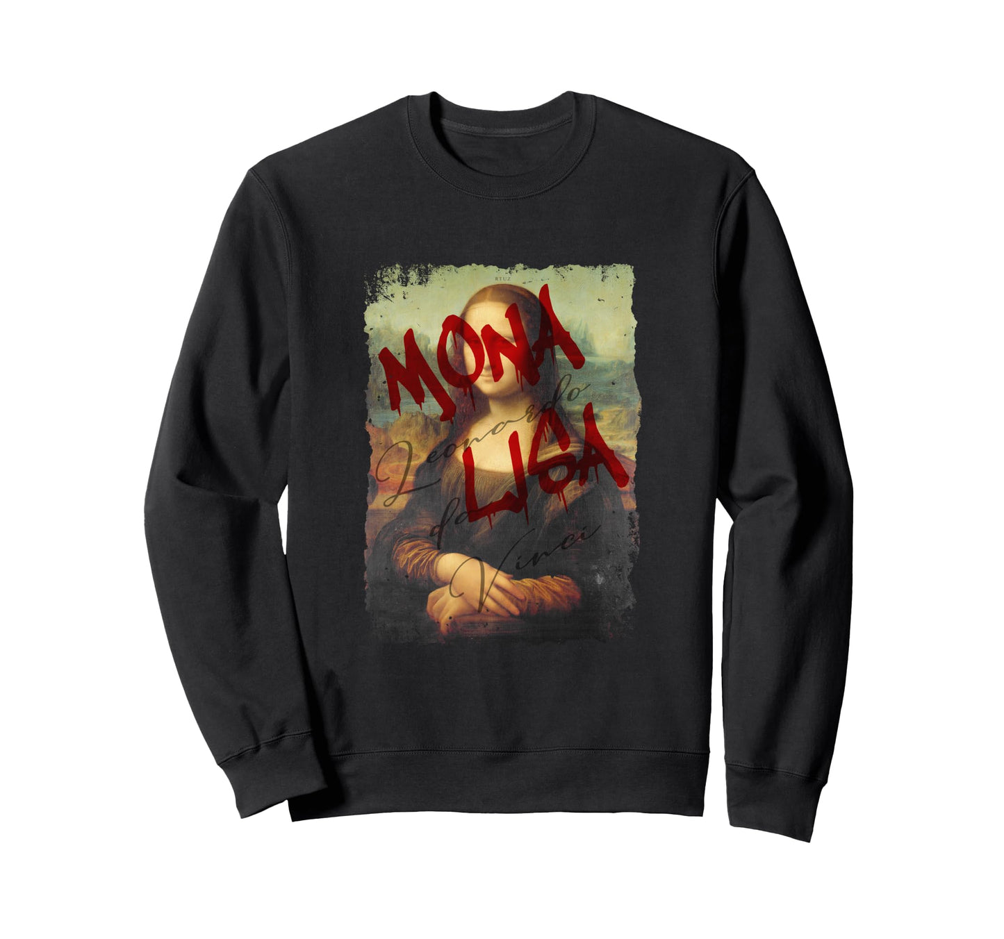 Mona Lisa Aesthetic Y2K Streetwear Sweatshirt - Custom Art Print Unisex - T-Shirt, Sweatshirt, Hoodie