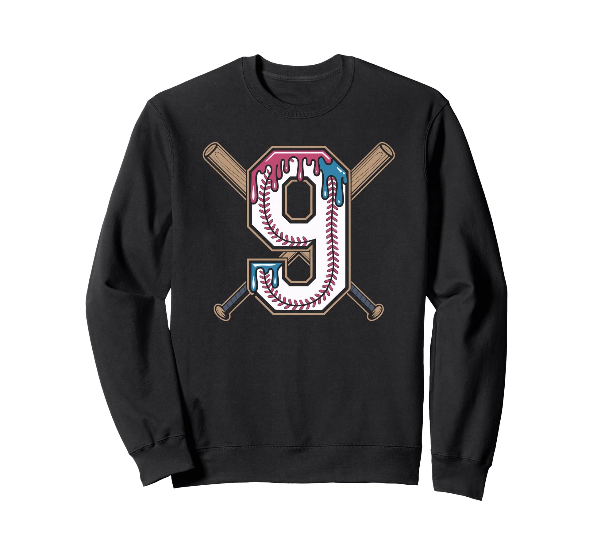 Turning Nine Baseball Drip Party Sweatshirt - Fun Novelty Design Unisex - T-Shirt, Sweatshirt, Hoodie