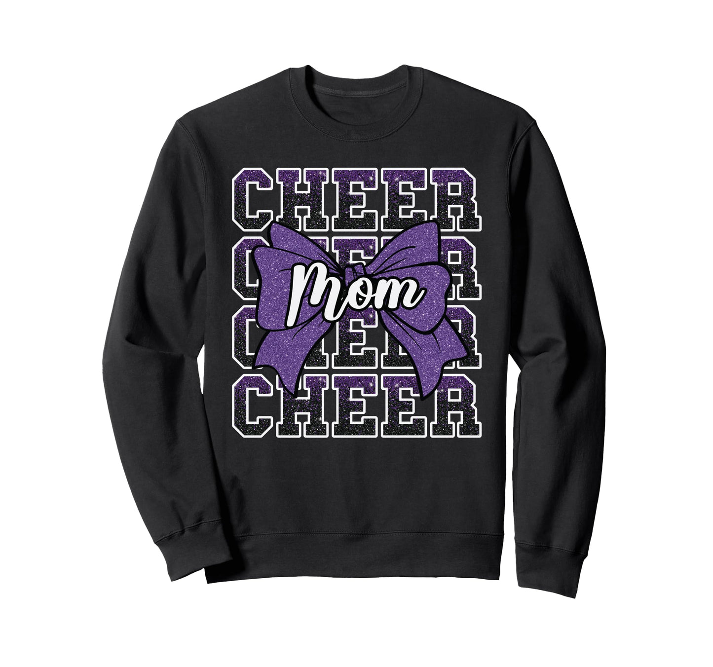Cheer Mom Mama Bow Sport Sweatshirt - Aesthetic Graphic Men Women - T-Shirt, Sweatshirt, Hoodie