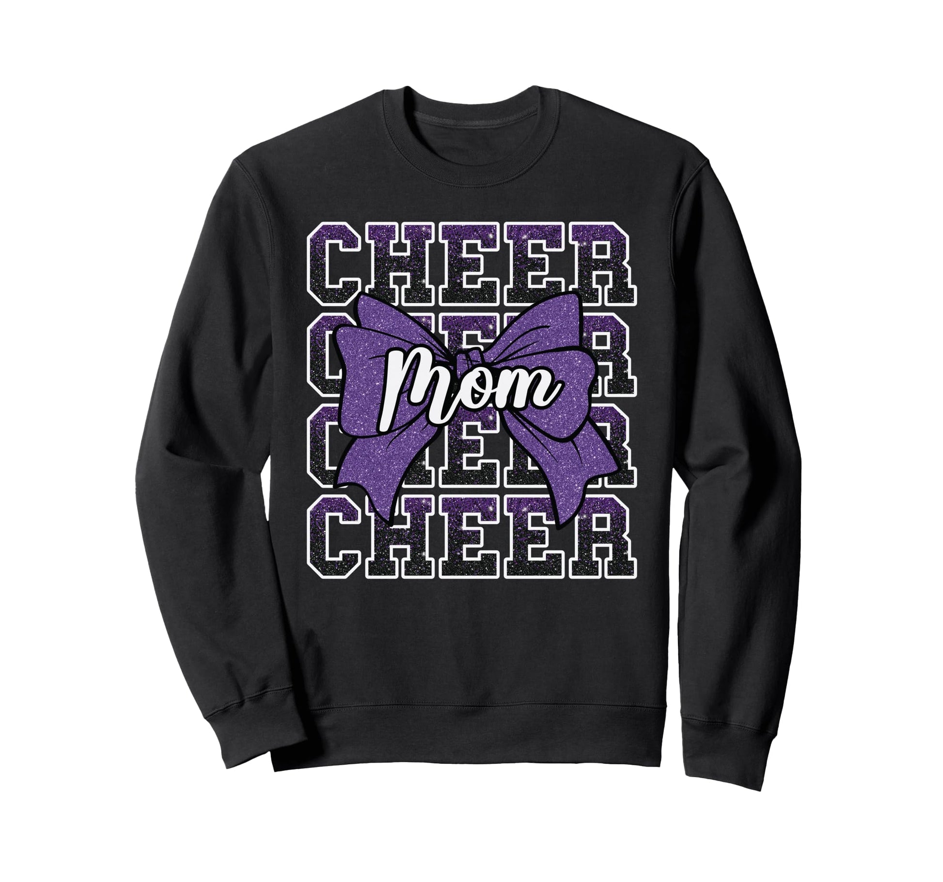 Cheer Mom Mama Bow Sport Sweatshirt - Aesthetic Graphic Men Women - T-Shirt, Sweatshirt, Hoodie