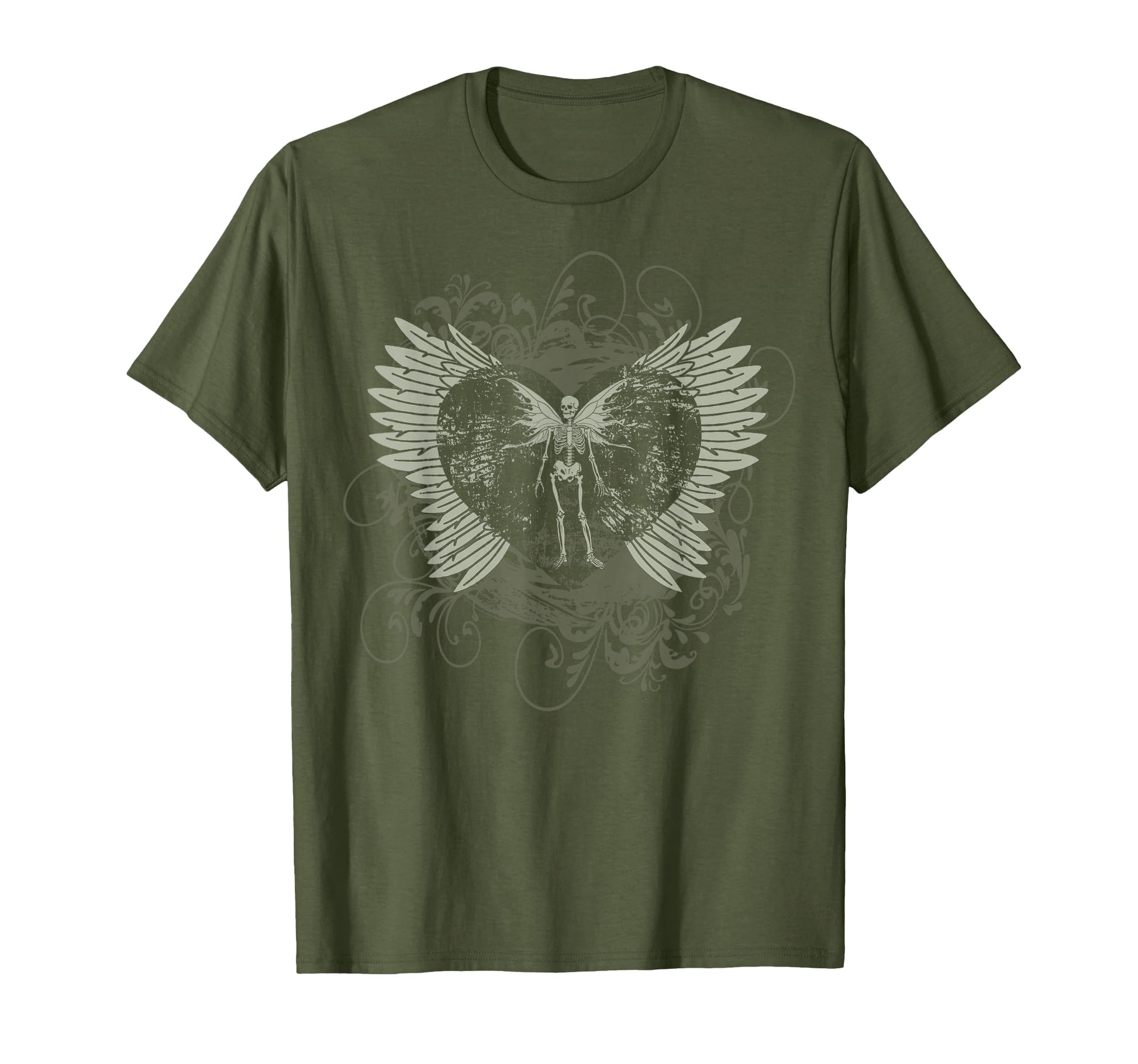 Aesthetic Y2K Fairy Wings Skeleton Alt T-Shirt - Unique Graphic Unisex - T-Shirt, Sweatshirt, Hoodie