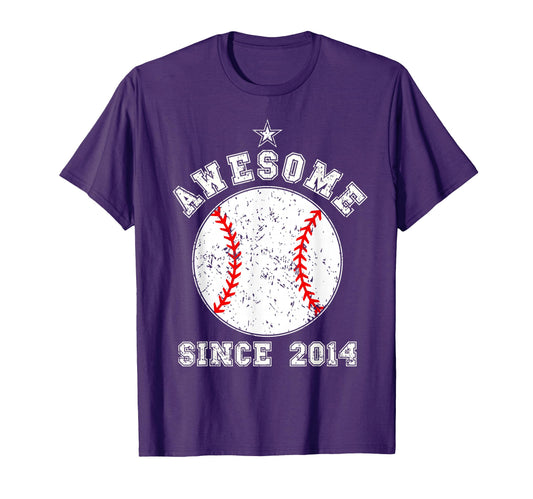 Awesome Since 2014 9 Years Old T-Shirt - Casual Everyday Wear Men Women - T-Shirt, Sweatshirt, Hoodie