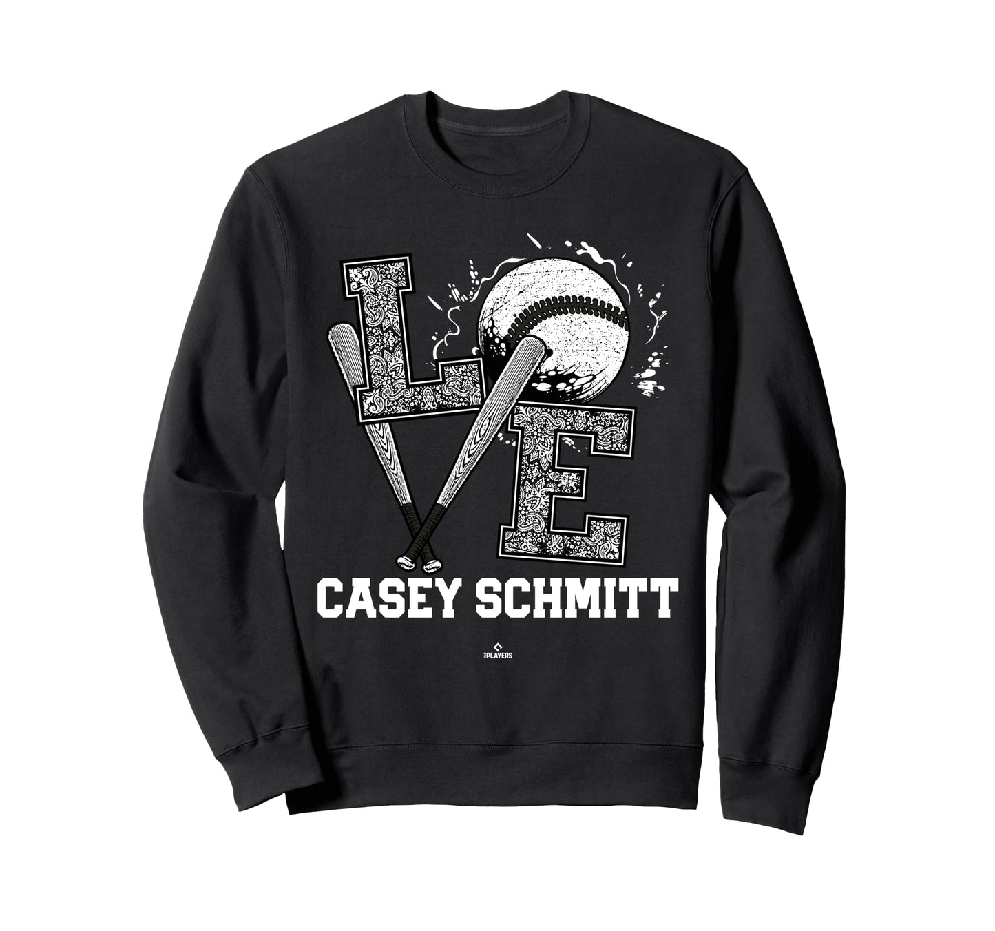 Distressed Baseball Love Casey Schmitt Sweatshirt - Novelty Apparel Unisex - T-Shirt, Sweatshirt, Hoodie