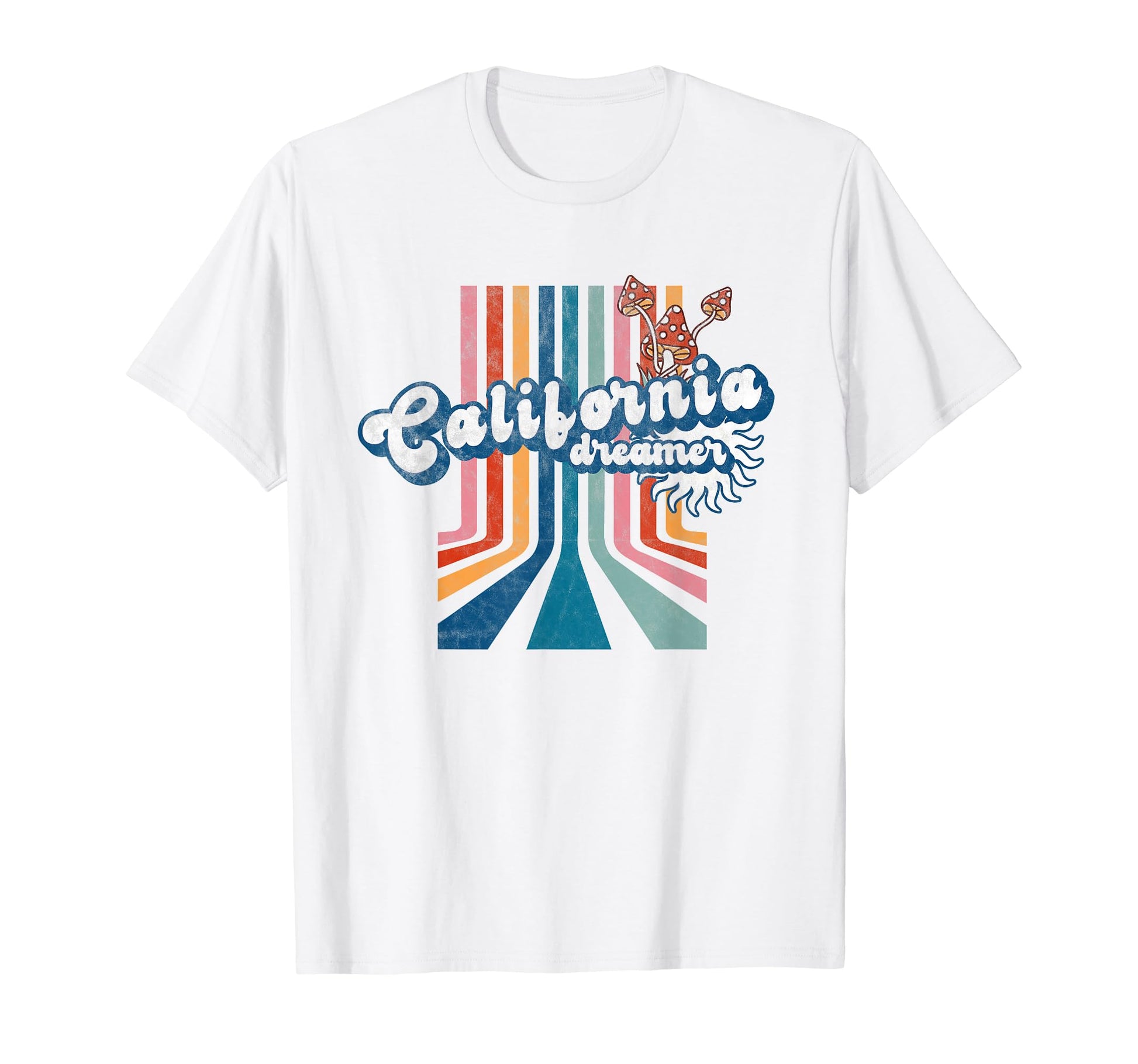 Stripes Grunge California Dreamer T-Shirt - Custom Art Print Unisex - T-Shirt, Sweatshirt, Hoodie