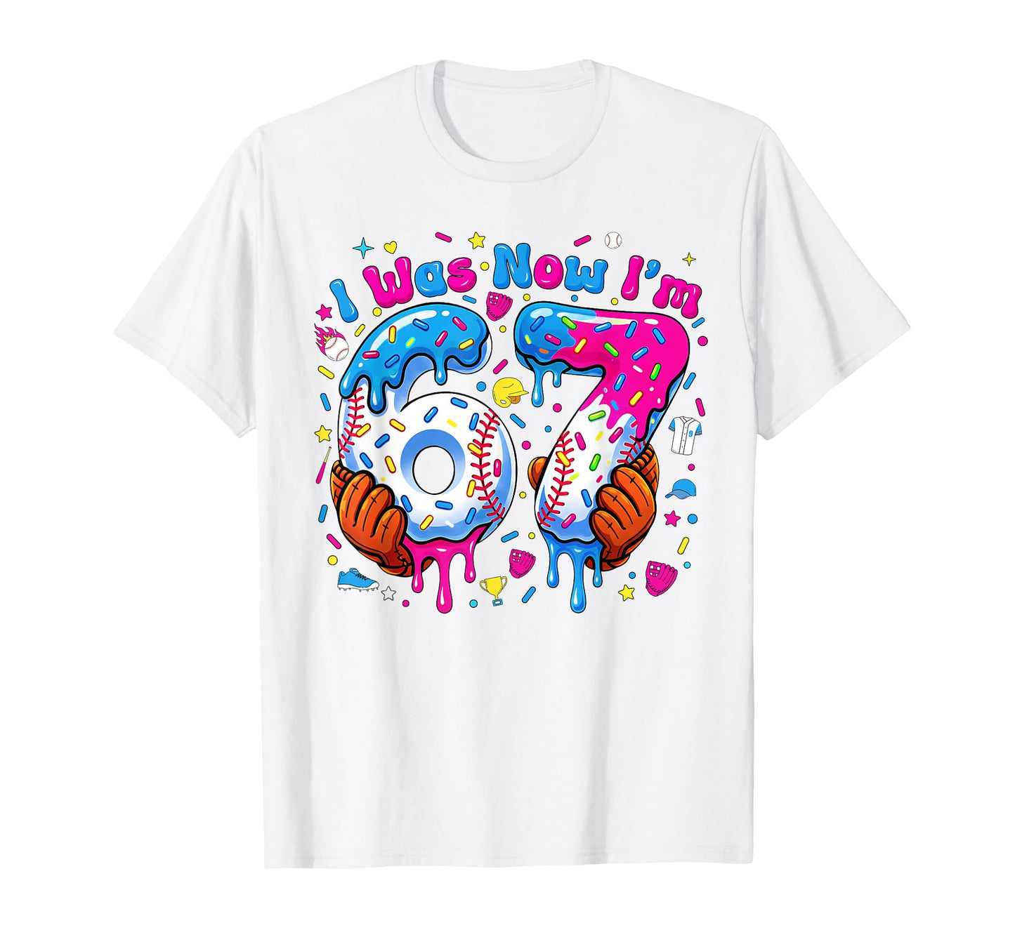 7Th Birthday I Was 6 Now Im 7 Baseball T-Shirt - Minimalist Print Unisex - T-Shirt, Sweatshirt, Hoodie