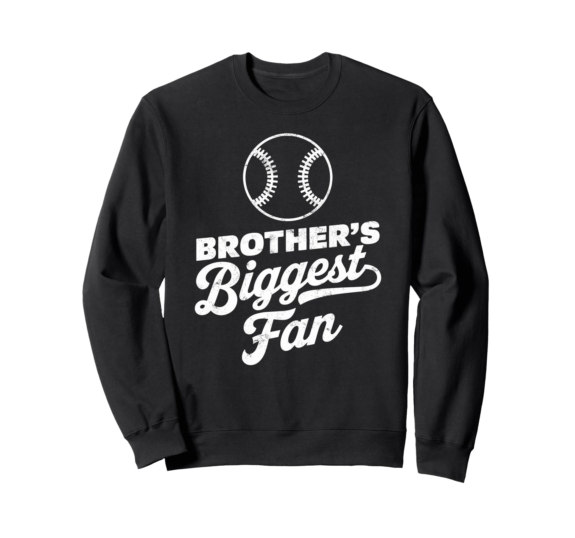 Brothers Biggest Fan Baseball Sweatshirt - Minimalist Print for Adults - T-Shirt, Sweatshirt, Hoodie