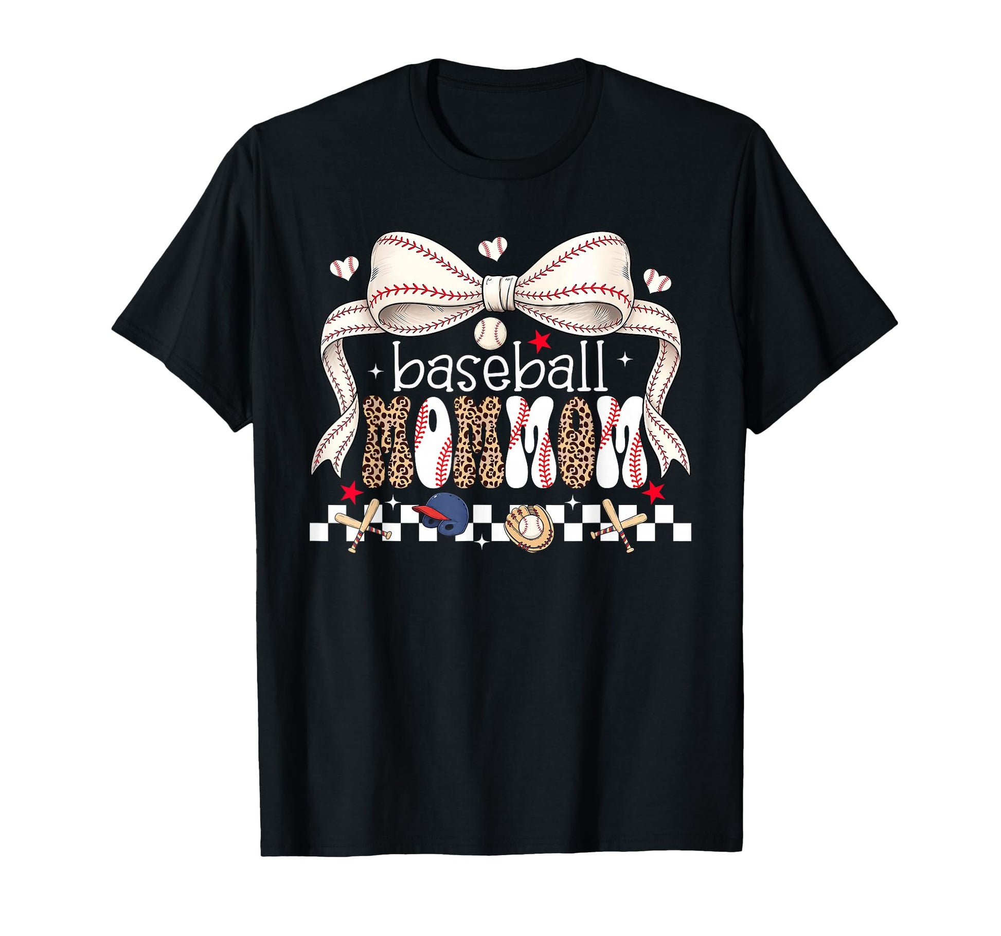 Baseball Mommom Coquette Bow Baseball T-Shirt - Trendy Graphic Men Women - T-Shirt, Sweatshirt, Hoodie