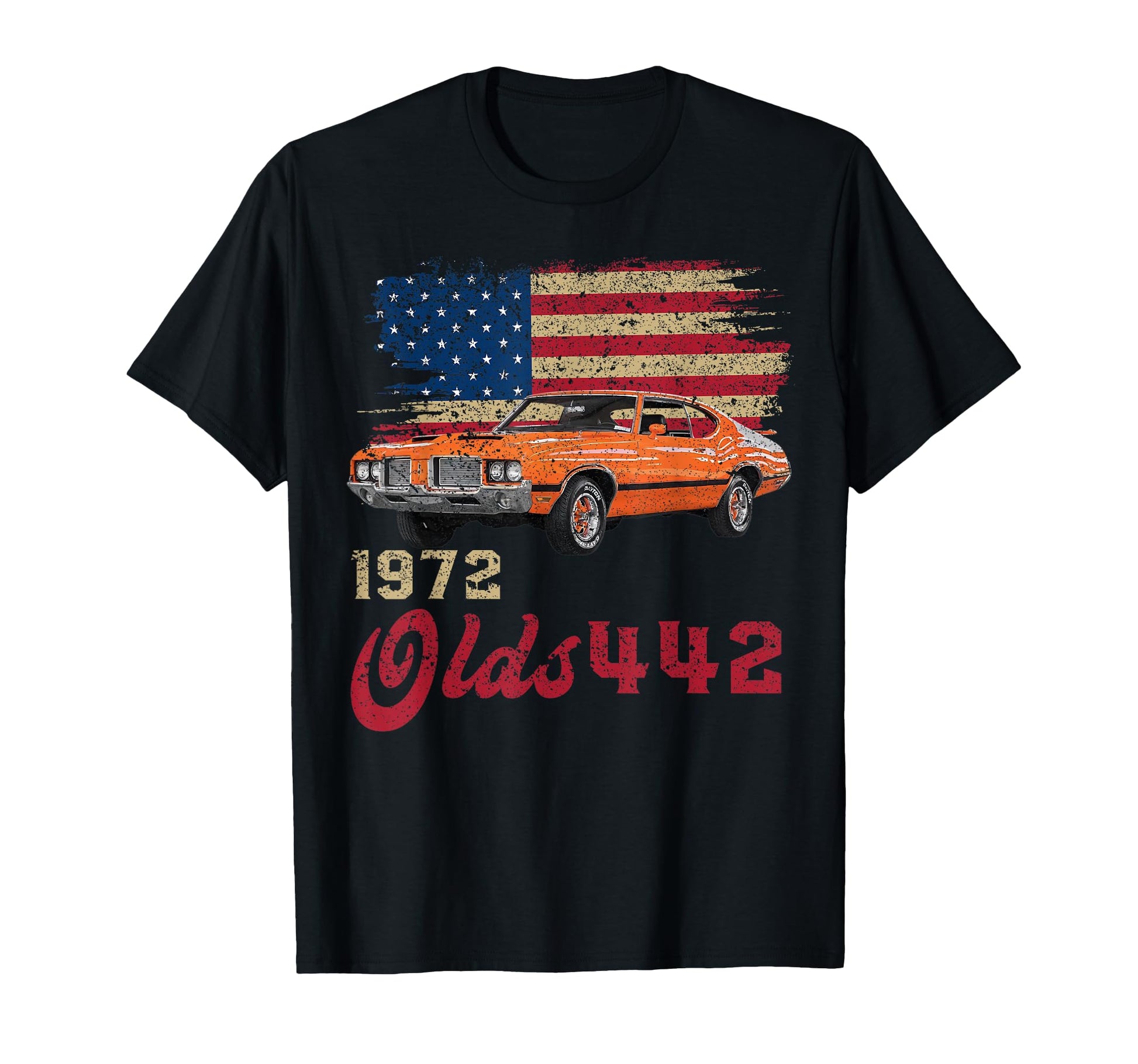 Jersey Olds 442 72 1972 Loves Old School T-Shirt - Custom Art Print Unisex - T-Shirt, Sweatshirt, Hoodie