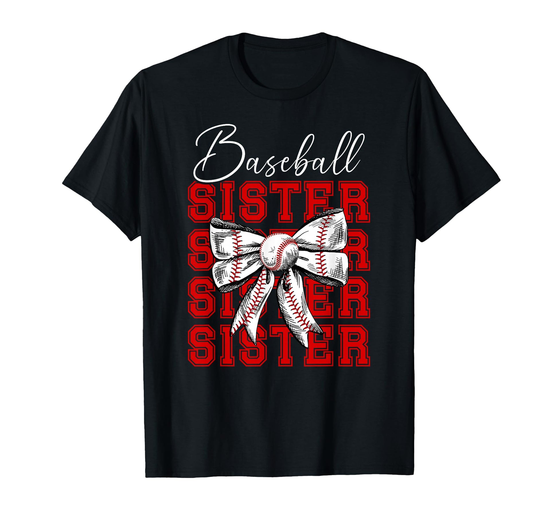 Baseball Sister Baseball Player Coquette T-Shirt - Novelty Apparel Unisex - T-Shirt, Sweatshirt, Hoodie