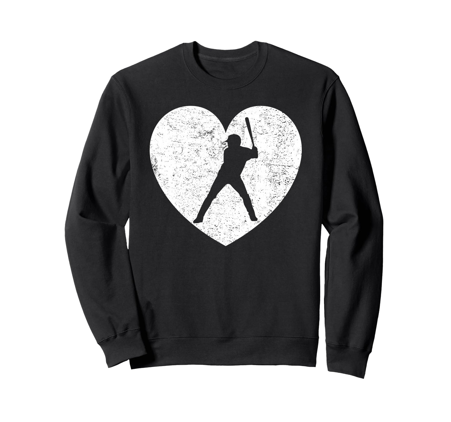 Baseball Batter Player Distressed Sweatshirt - Unique Graphic Unisex - T-Shirt, Sweatshirt, Hoodie