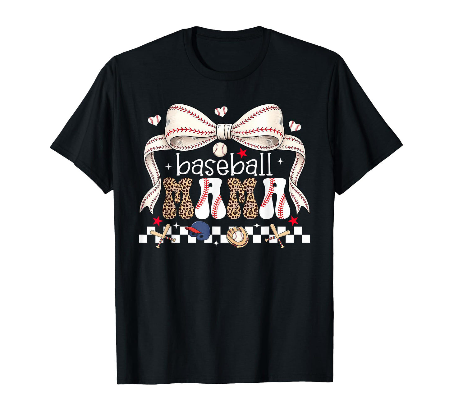 Baseball Mama Coquette Bow Baseball T-Shirt - Trendy Graphic for Adults - T-Shirt, Sweatshirt, Hoodie