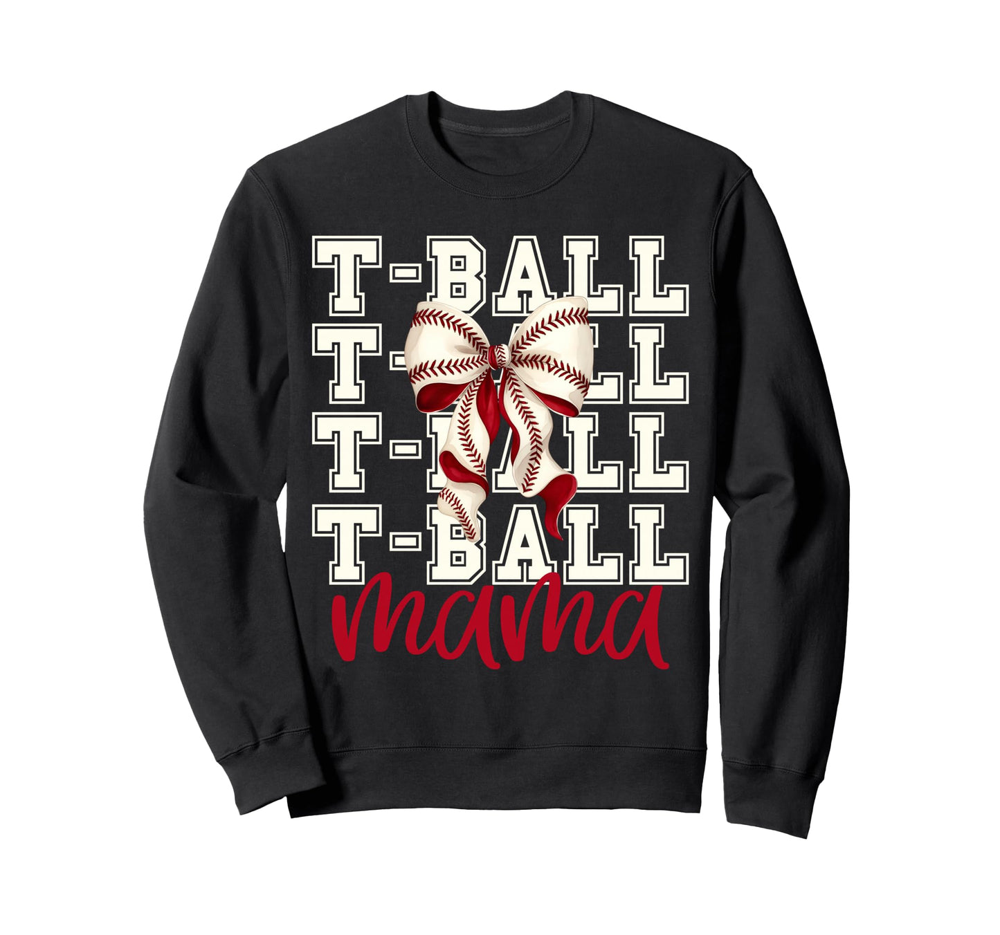 Tball Mama Teeball T Ball Sweatshirt - Minimalist Print for Adults - T-Shirt, Sweatshirt, Hoodie