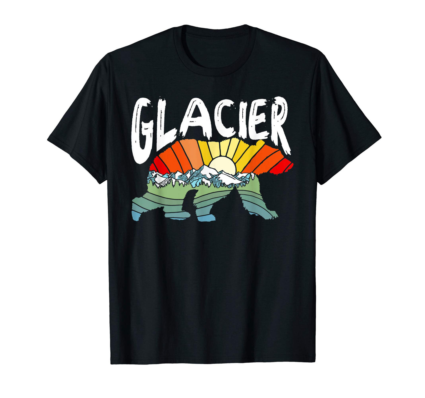 Glacier National Park Grizzly Bear T-Shirt - Aesthetic Graphic for Adults - T-Shirt, Sweatshirt, Hoodie
