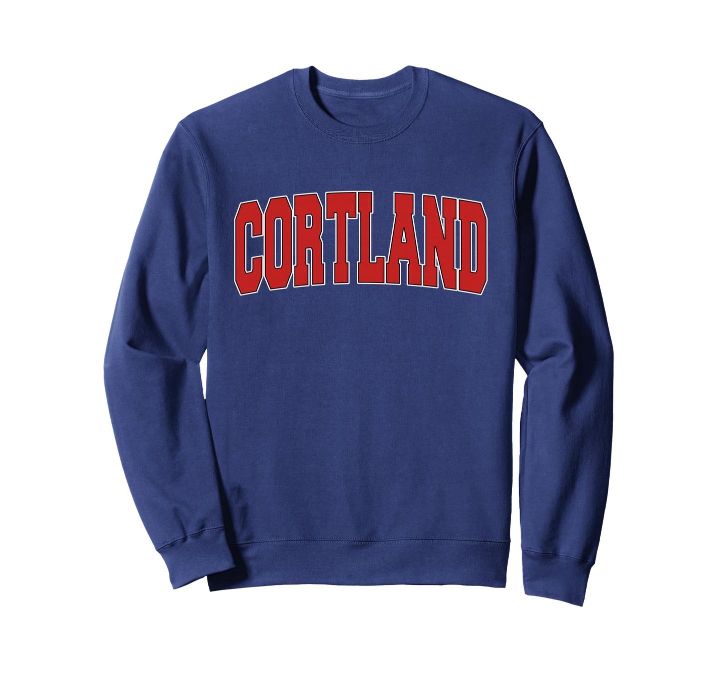 Cortland Ny New York Varsity Usa Sweatshirt - Minimalist Print for Adults - T-Shirt, Sweatshirt, Hoodie