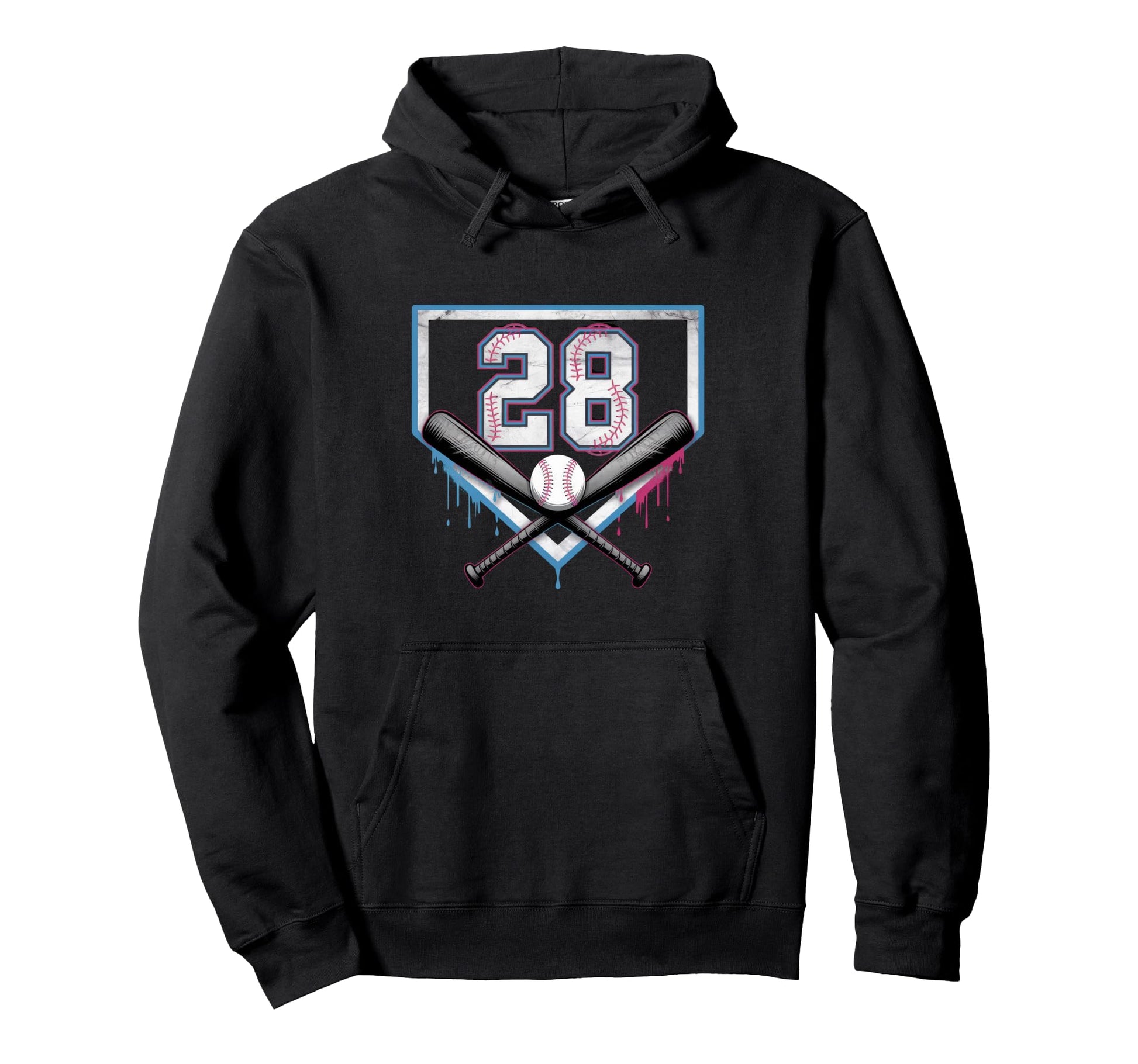 Sprinkle 28Th Birthday Baseball Home Ice Hoodie - Trendy Graphic Men Women - T-Shirt, Sweatshirt, Hoodie
