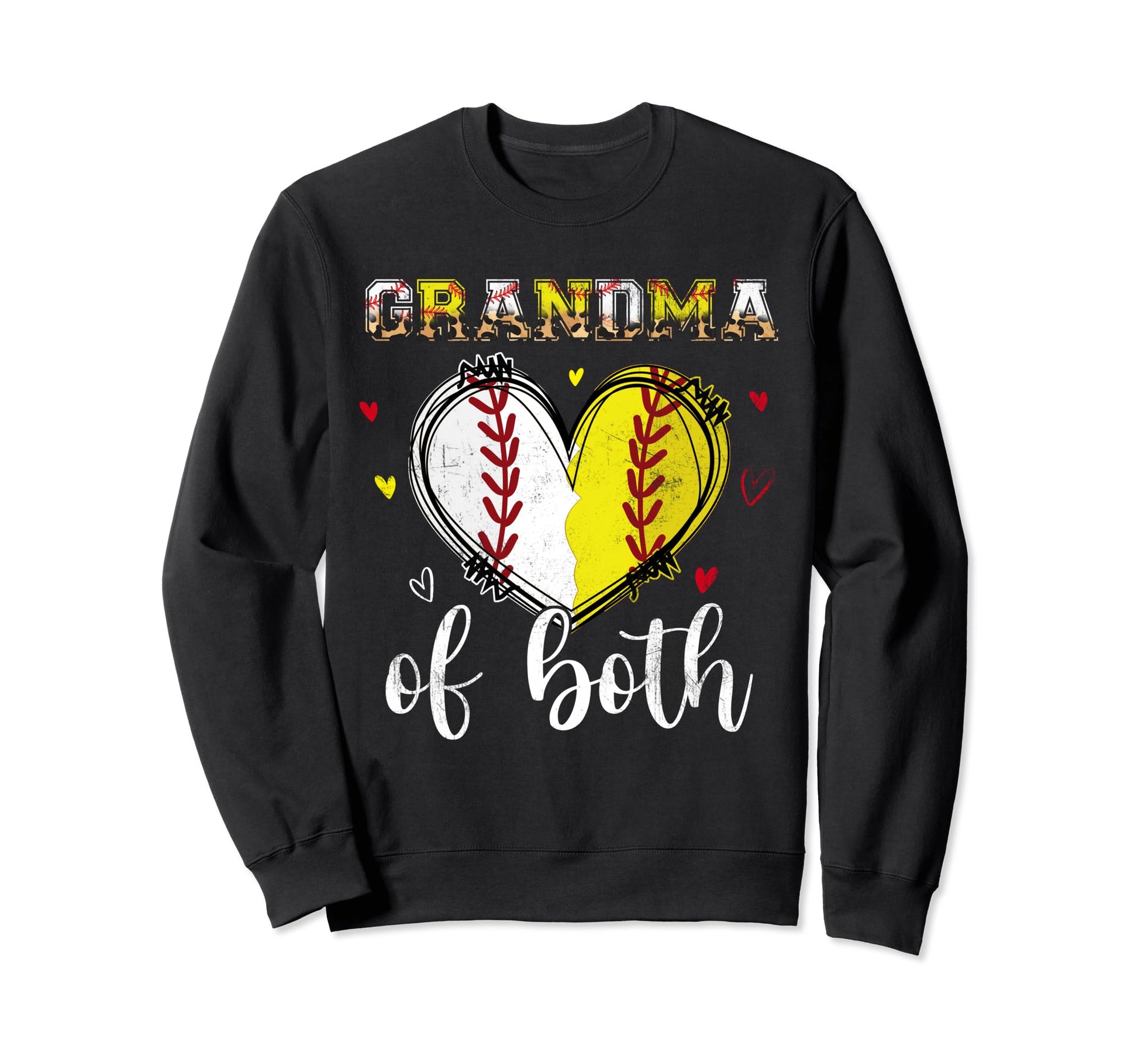 Grandma Both Baseball Softball Sweatshirt - Novelty Apparel for Adults - T-Shirt, Sweatshirt, Hoodie