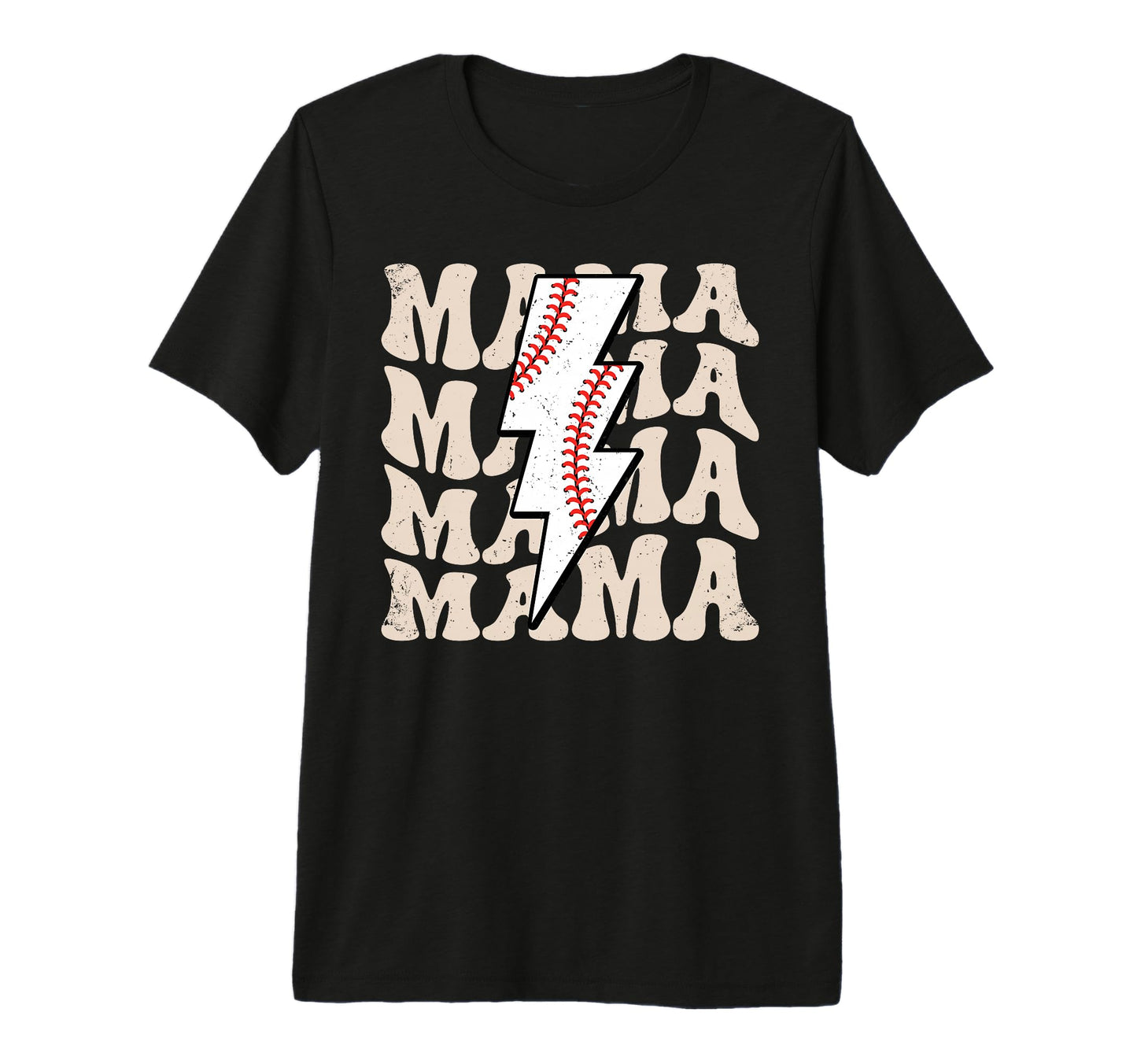 Lightning Groovy Proud Mom Baseball T-Shirt - Trendy Graphic for Adults - T-Shirt, Sweatshirt, Hoodie