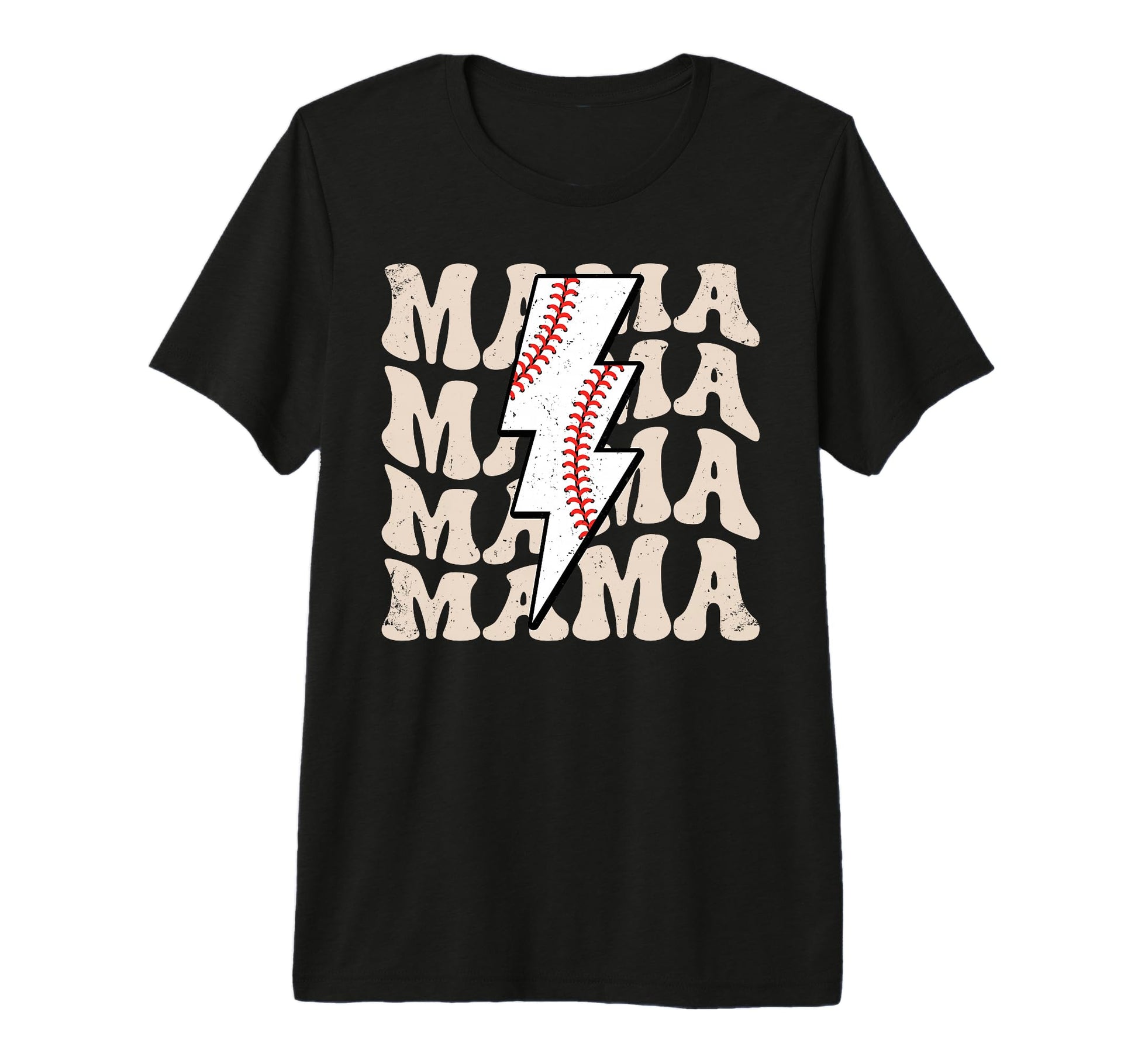 Lightning Groovy Proud Mom Baseball T-Shirt - Trendy Graphic for Adults - T-Shirt, Sweatshirt, Hoodie