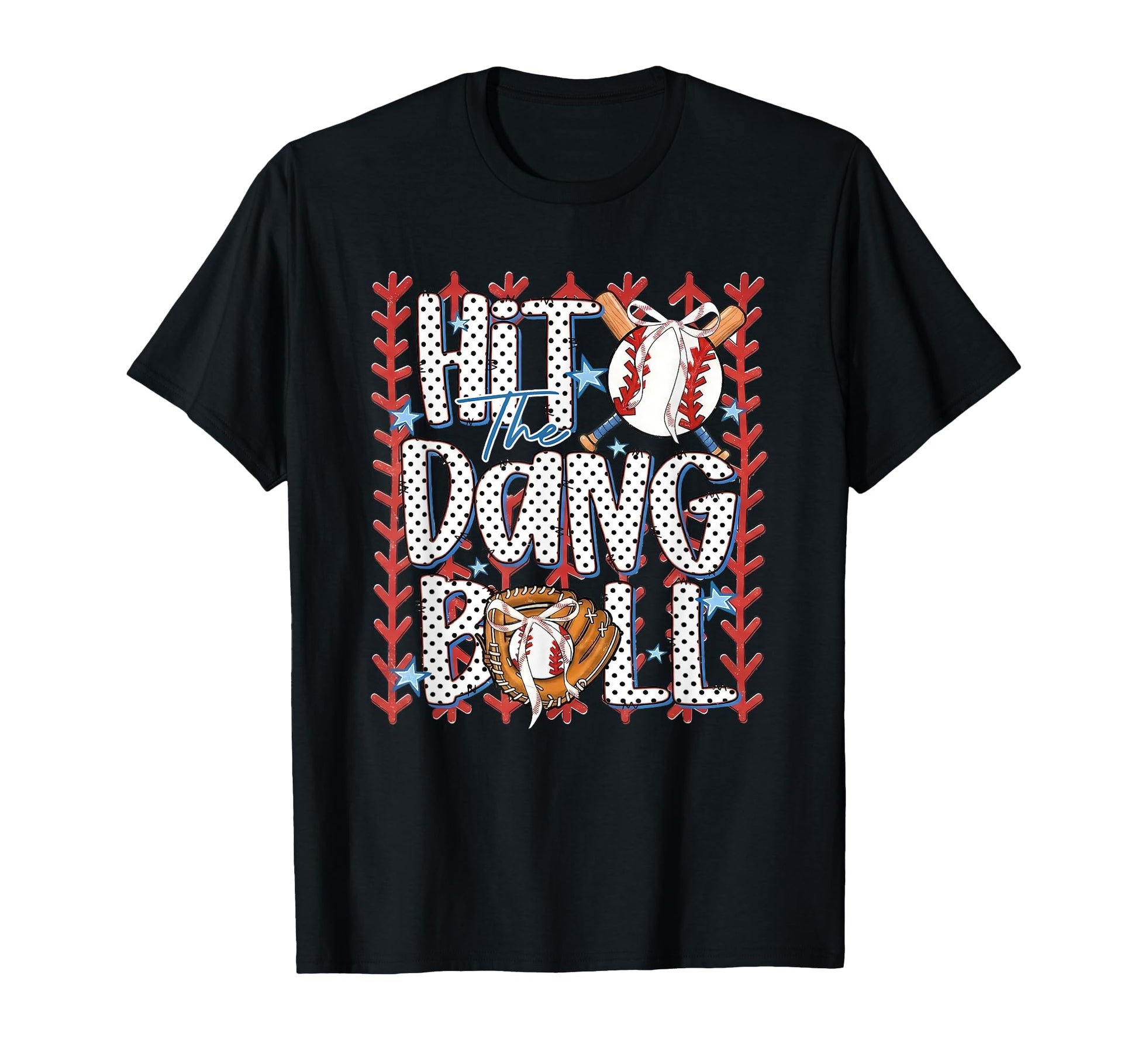 Hit Dang Ball Coquette Bow Softball T-Shirt - Unique Graphic Unisex - T-Shirt, Sweatshirt, Hoodie