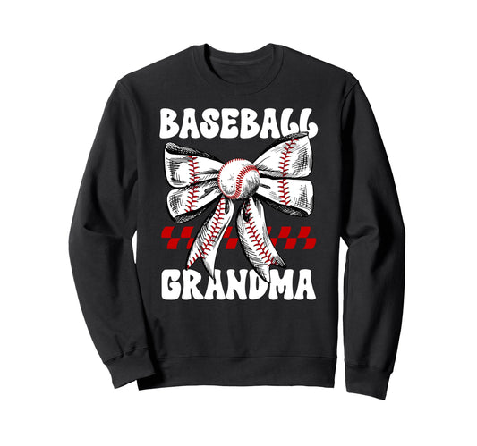 Baseball Grandma Baseball Player Sweatshirt - Aesthetic Graphic Unisex - T-Shirt, Sweatshirt, Hoodie