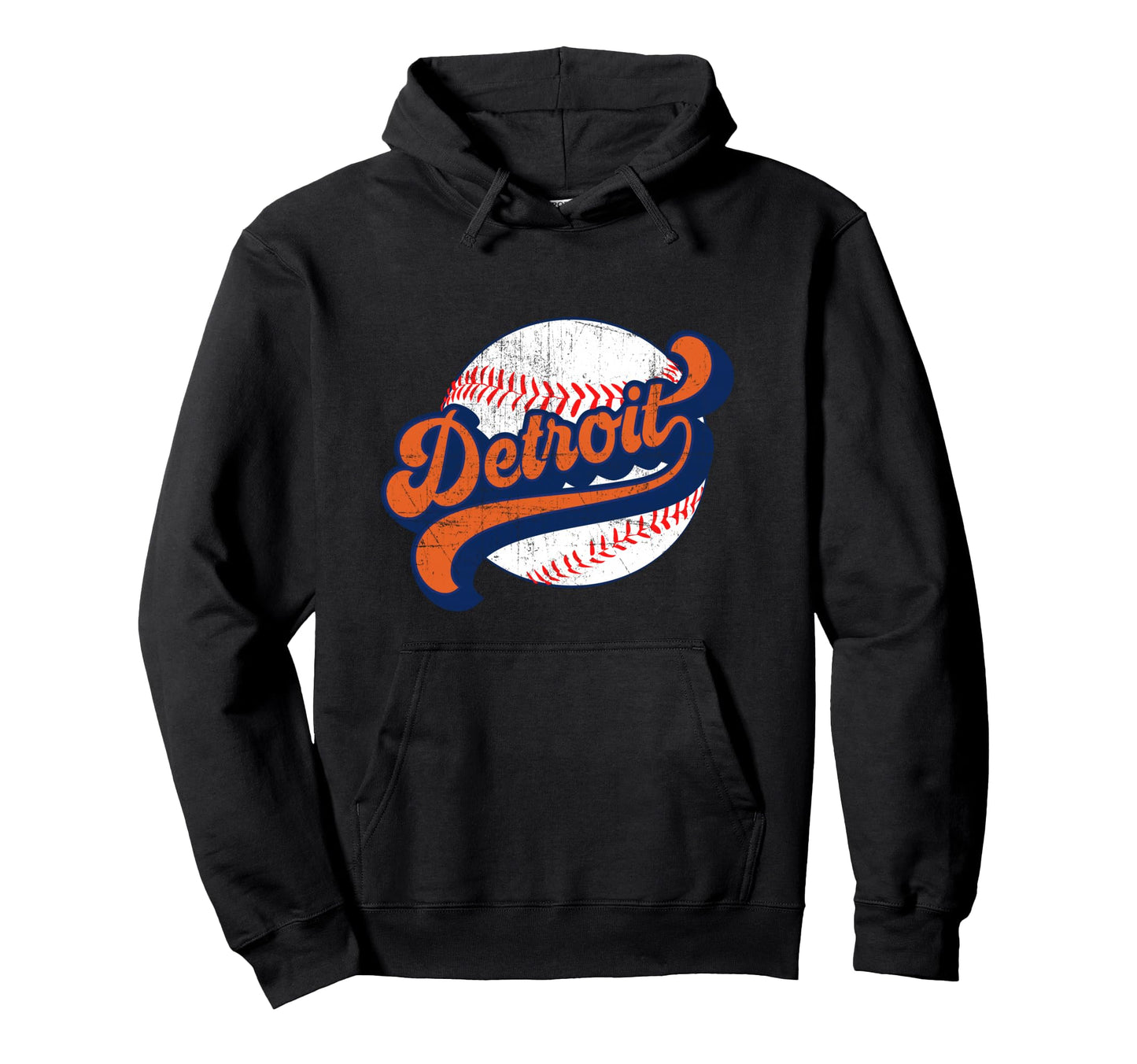 Detroit Baseball Hoodie - Casual Everyday Wear Unisex - T-Shirt, Sweatshirt, Hoodie