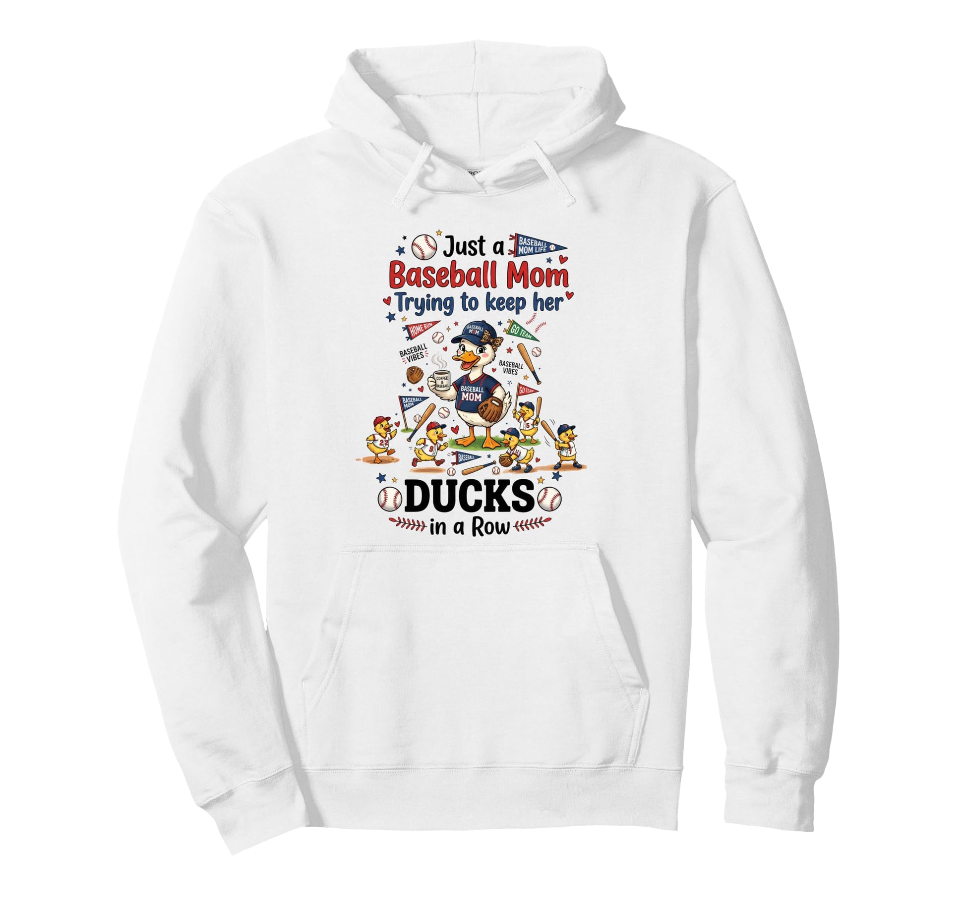 Funny Baseball Mom Baseball Mama Hoodie - Casual Everyday Wear for Adults - T-Shirt, Sweatshirt, Hoodie