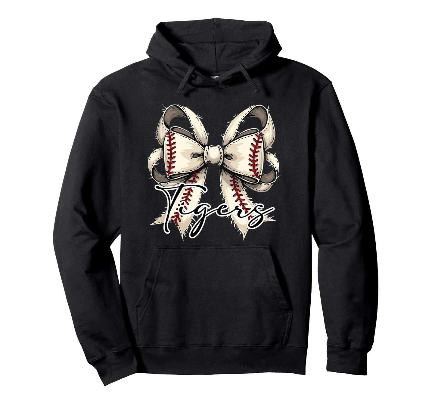 Tigers Baseball Coquette Bow Game Day Hoodie - Novelty Apparel Men Women - T-Shirt, Sweatshirt, Hoodie