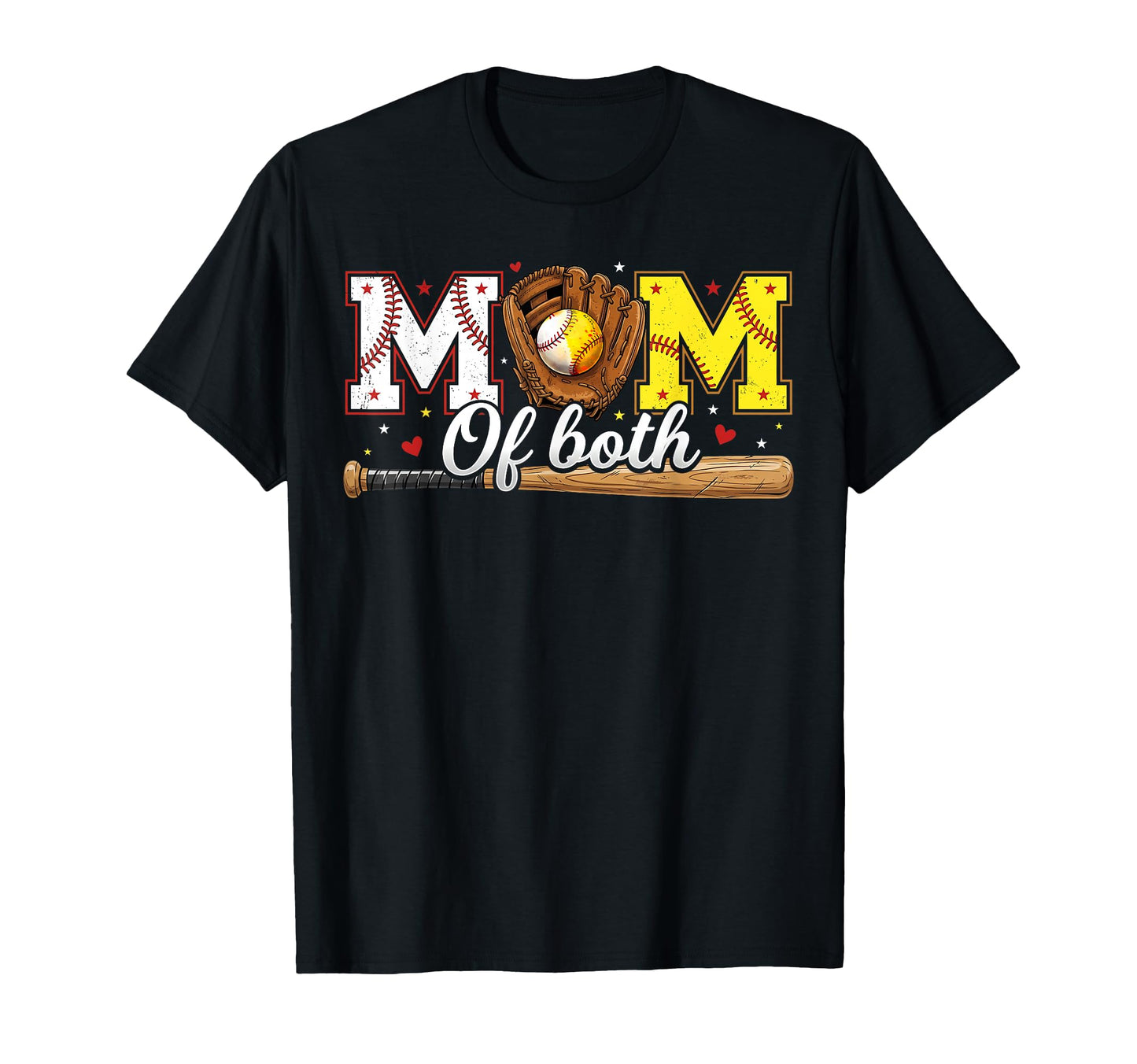 Mom Both Baseball Softball Mama T-Shirt - Minimalist Print for Adults - T-Shirt, Sweatshirt, Hoodie