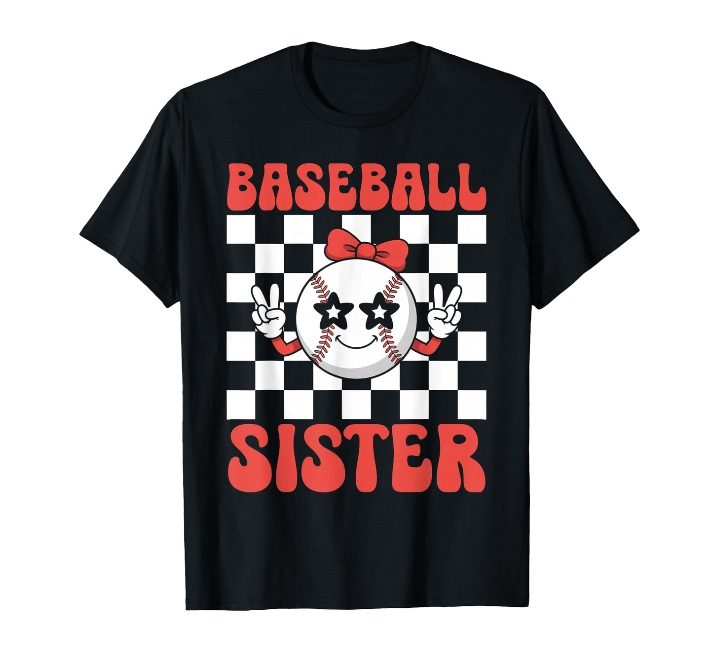 Baseball Sister Coquette Bow Biggest Fan T-Shirt - Graphic Print Unisex - T-Shirt, Sweatshirt, Hoodie