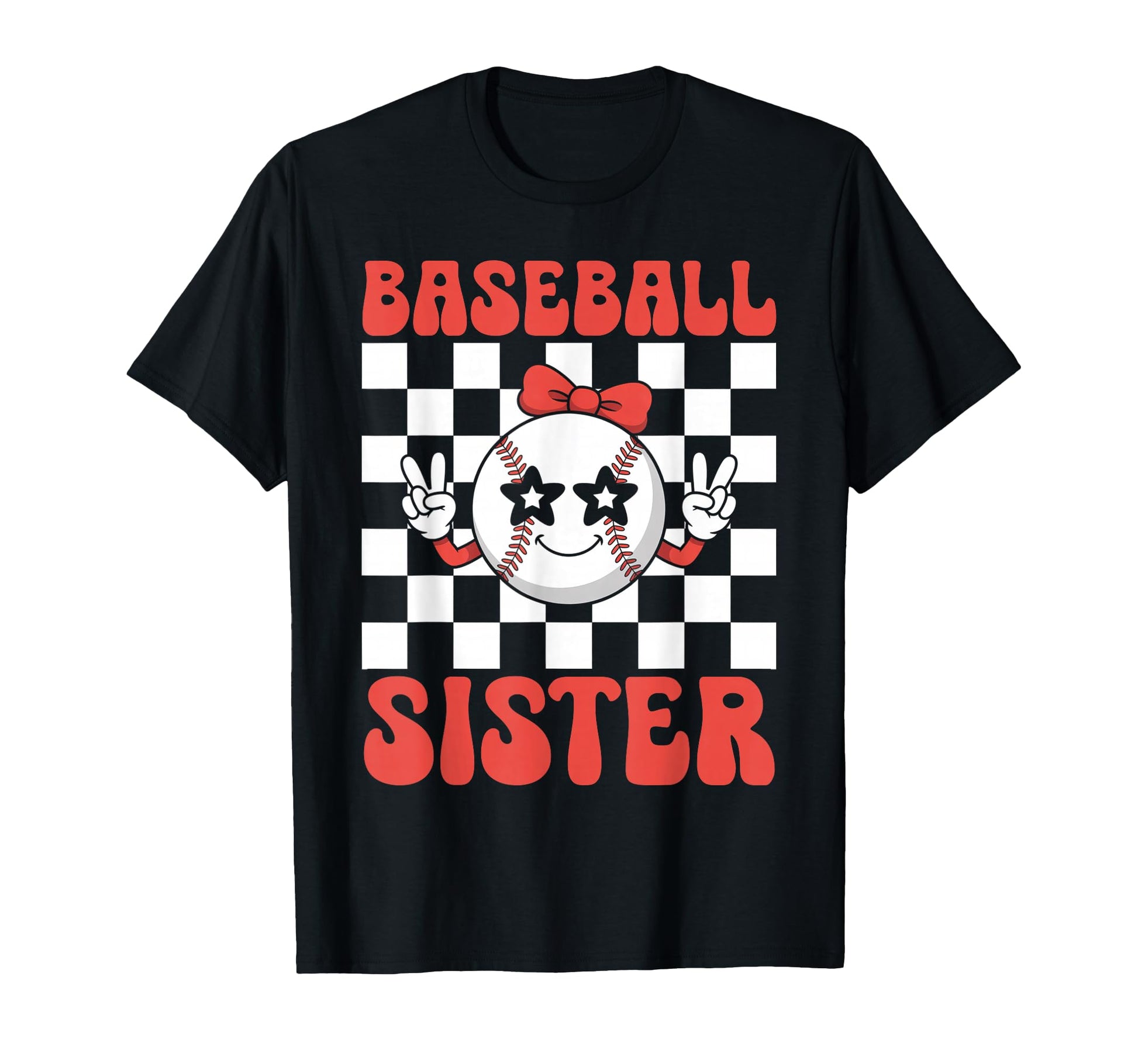 Baseball Sister Coquette Bow Biggest Fan T-Shirt - Graphic Print Unisex - T-Shirt, Sweatshirt, Hoodie