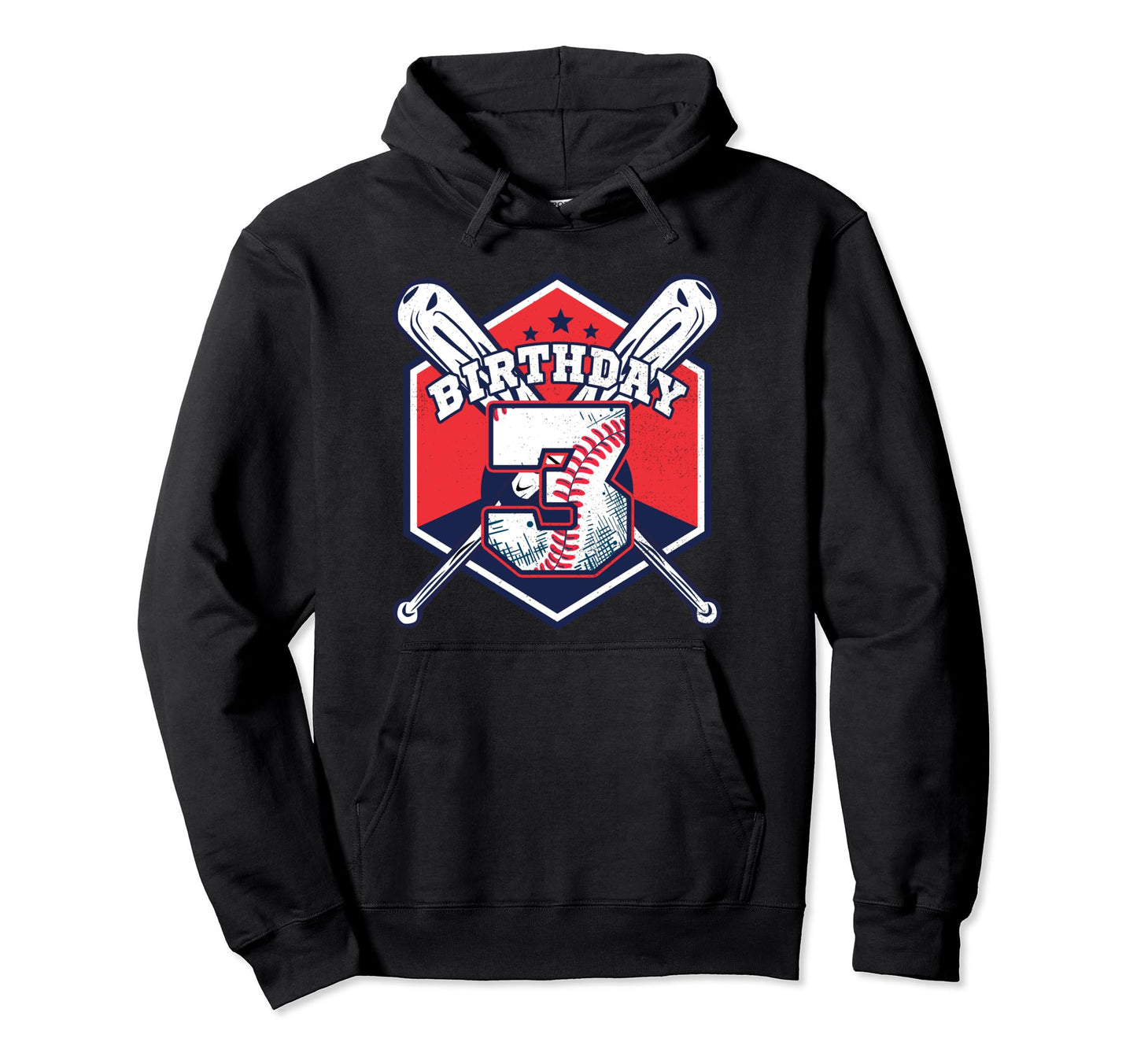 Its My 3Rd Three Birthday Baseball 3 Hoodie - Trendy Graphic for Adults - T-Shirt, Sweatshirt, Hoodie