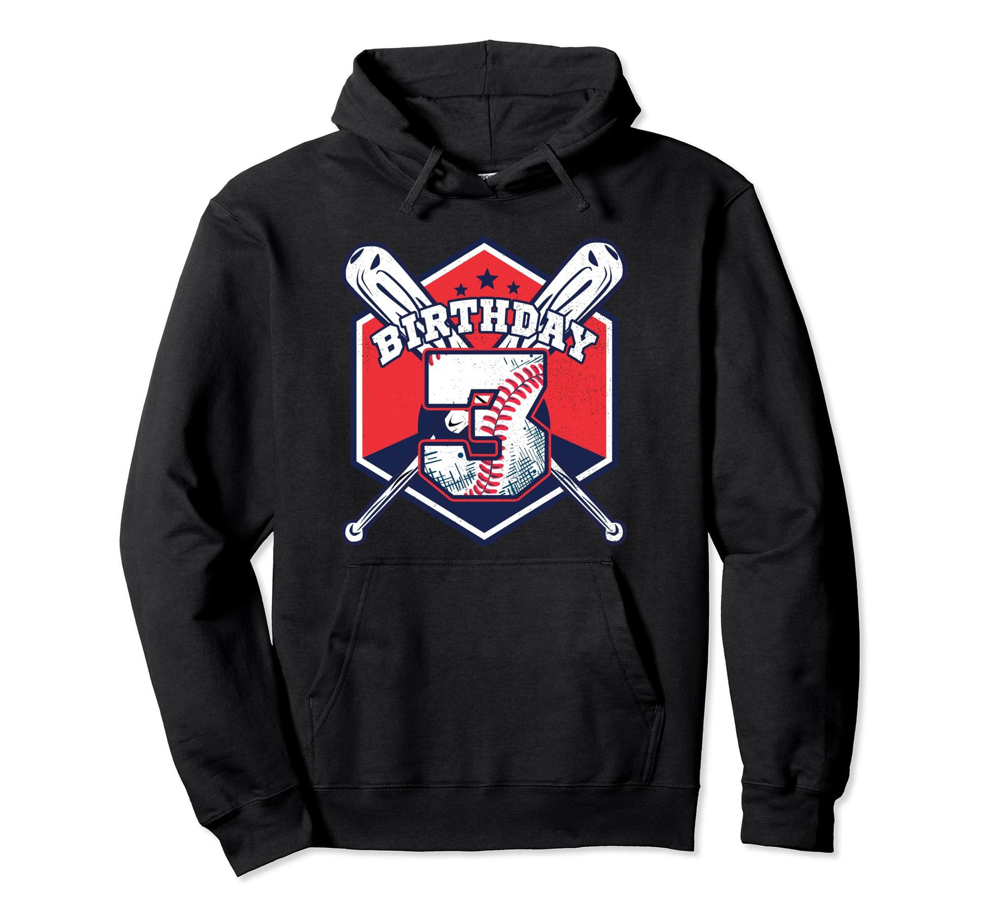 Its My 3Rd Three Birthday Baseball 3 Hoodie - Trendy Graphic for Adults - T-Shirt, Sweatshirt, Hoodie
