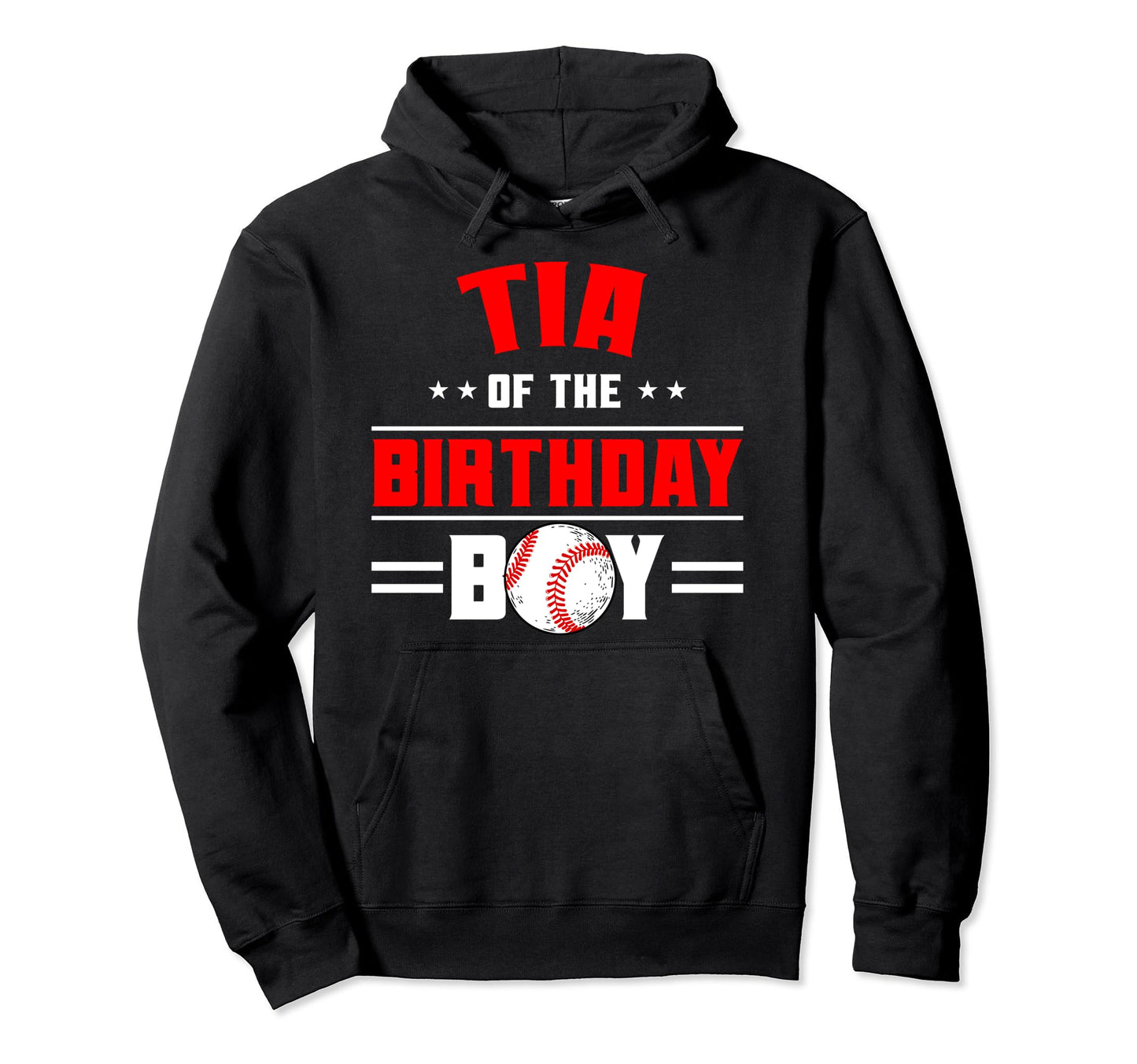 Tia Birthday Baseball Theme Family Bday Hoodie - Unique Graphic Unisex - T-Shirt, Sweatshirt, Hoodie