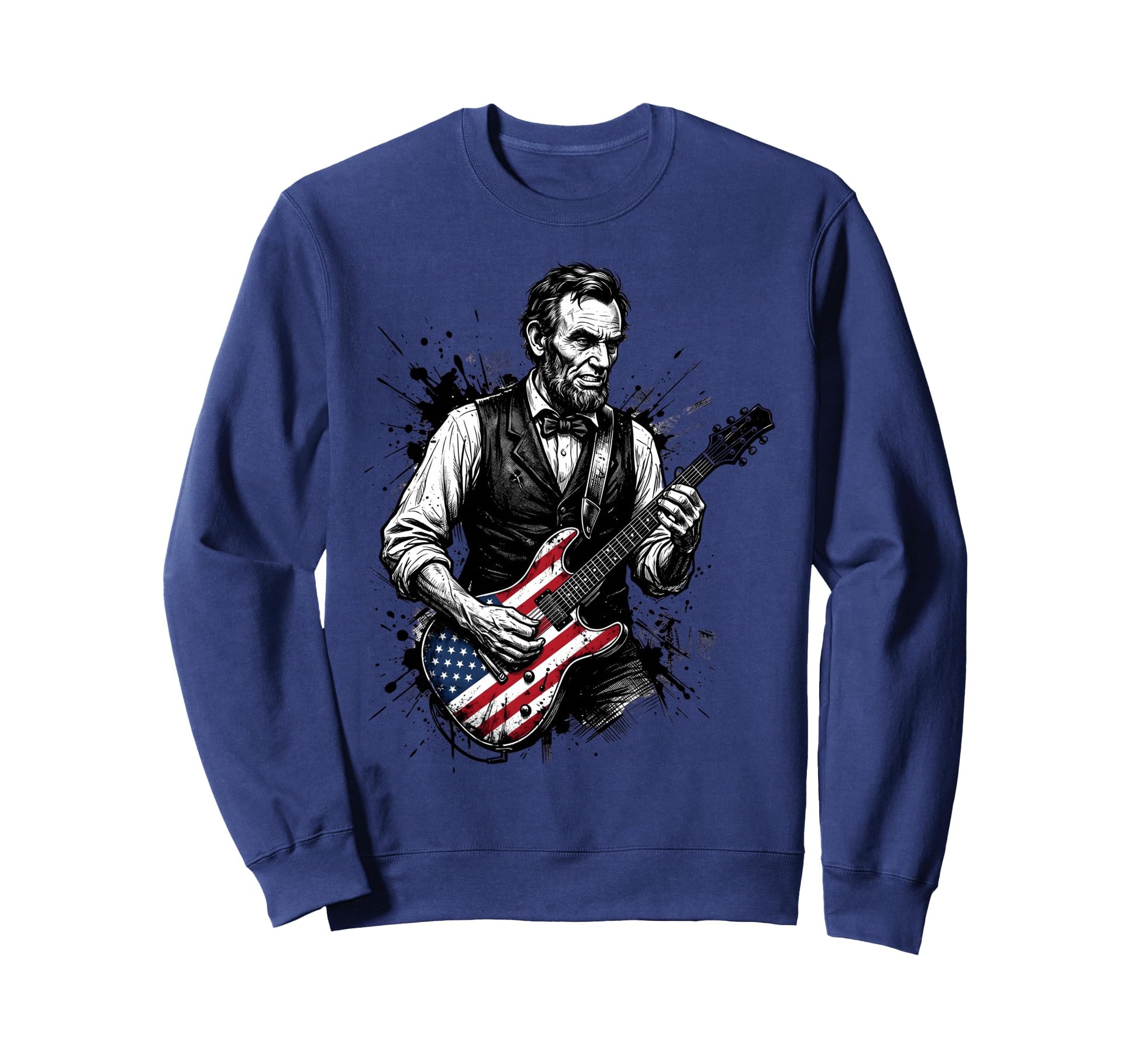 Funny Abraham Lincoln Playing Sweatshirt - Unique Graphic Men Women - T-Shirt, Sweatshirt, Hoodie