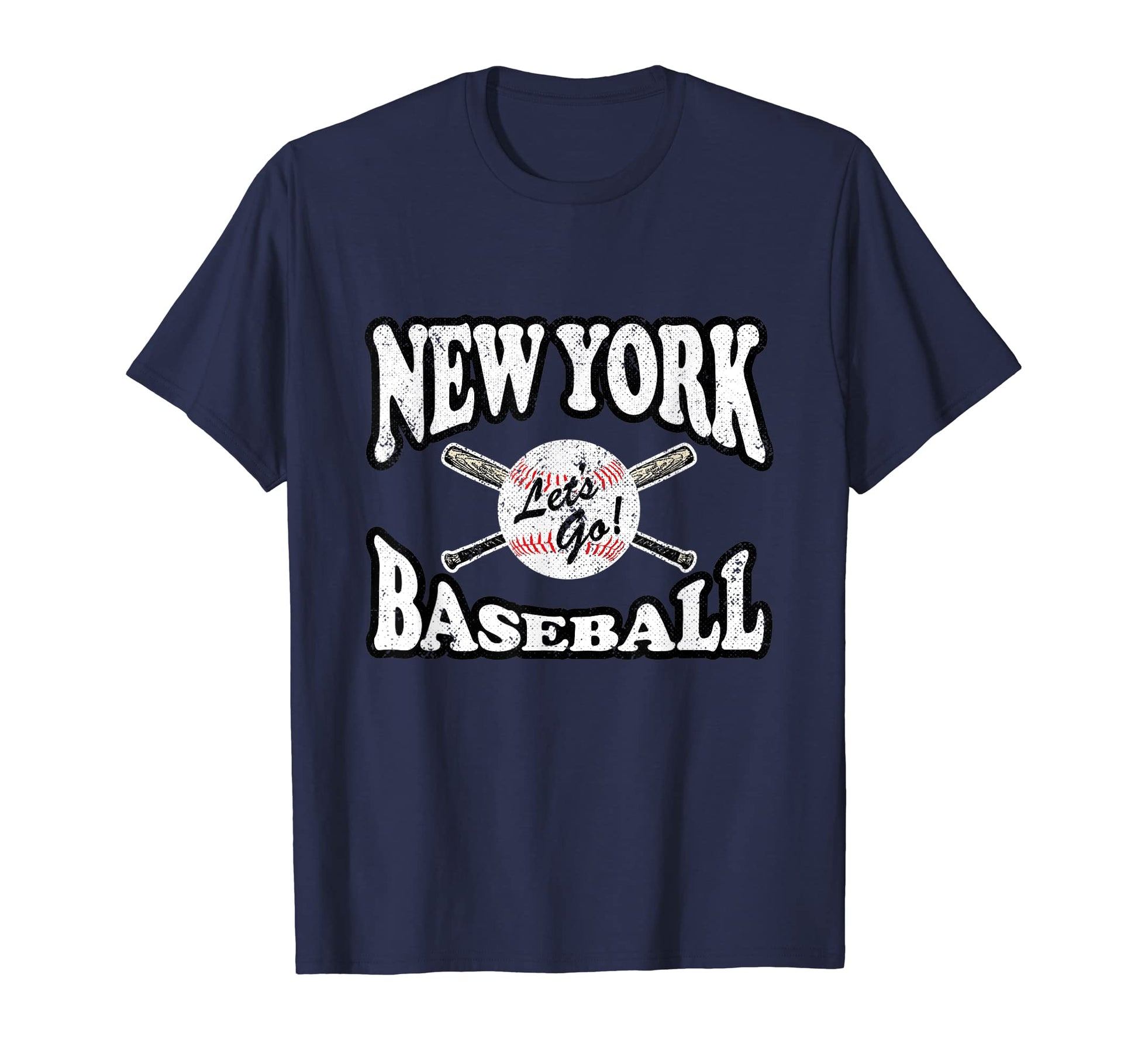 New York Ny Baseball Distressed T-Shirt - Fun Novelty Design Men Women - T-Shirt, Sweatshirt, Hoodie