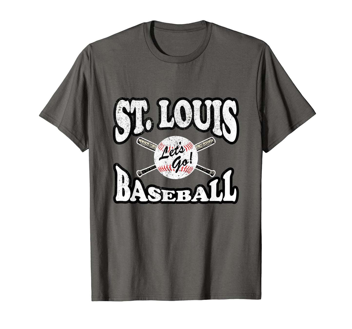 St Louis Baseball Distressed T-Shirt - Fun Novelty Design Unisex - T-Shirt, Sweatshirt, Hoodie