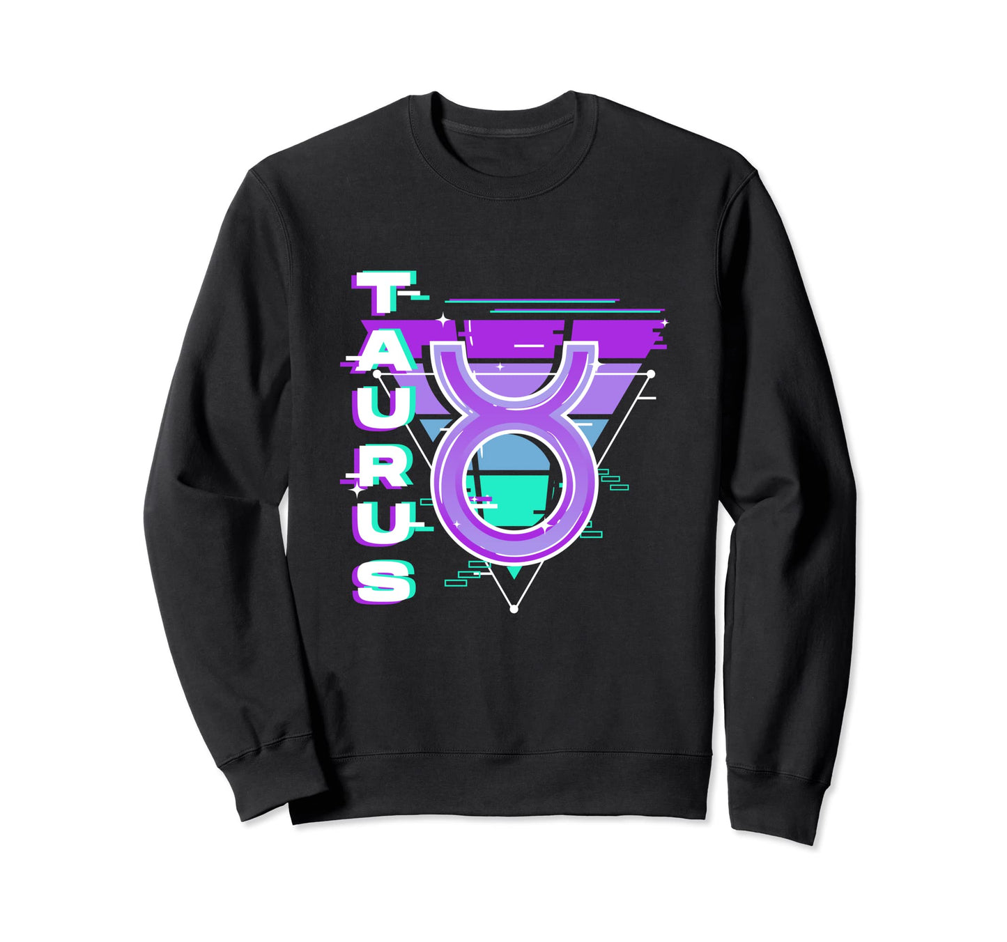 Taurus Zodiac Sign Vaporwave Sweatshirt - Unique Graphic for Adults - T-Shirt, Sweatshirt, Hoodie