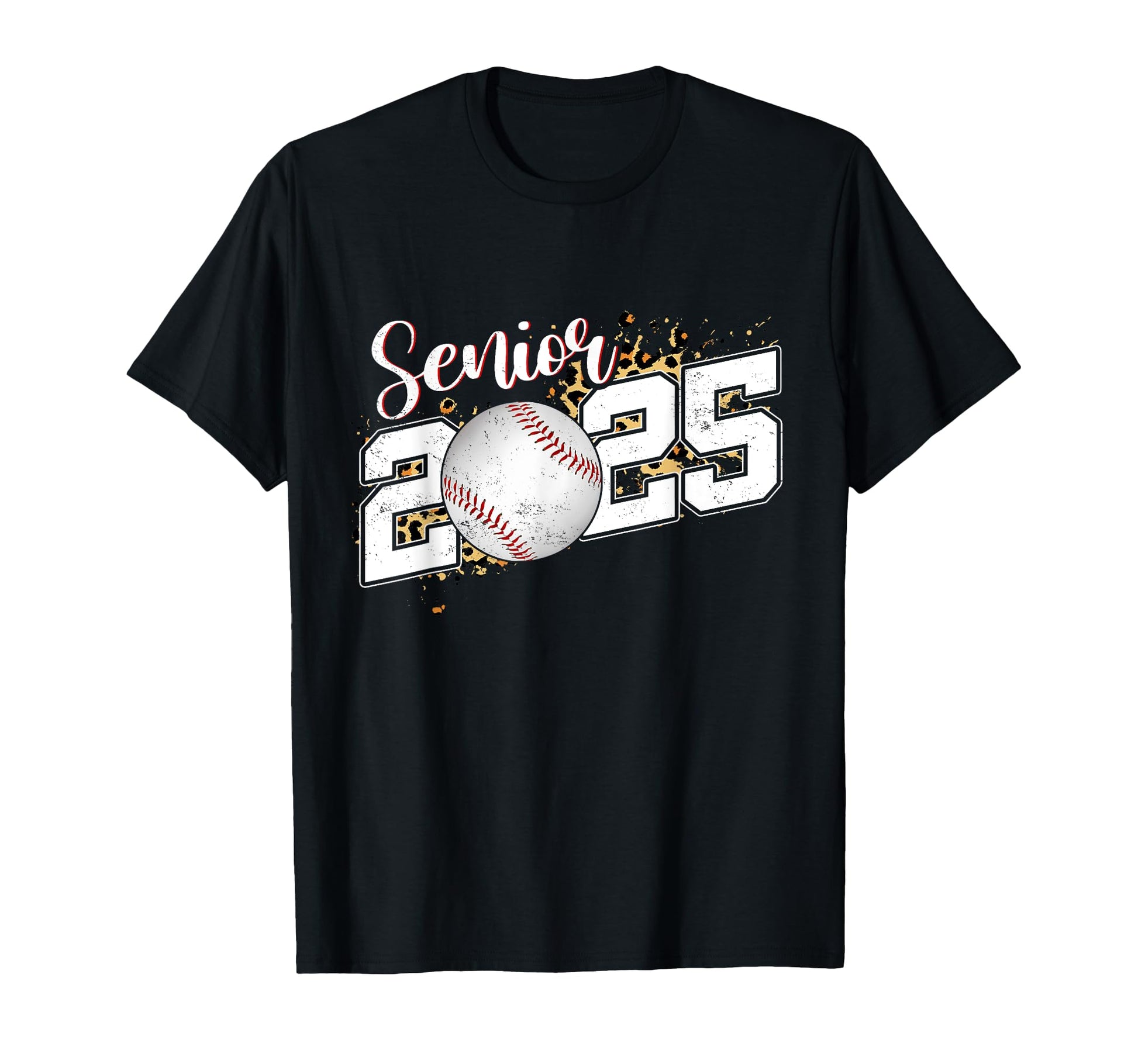 Senior 2025 Baseball Leopard Class 2025 T-Shirt - Unique Graphic Unisex - T-Shirt, Sweatshirt, Hoodie