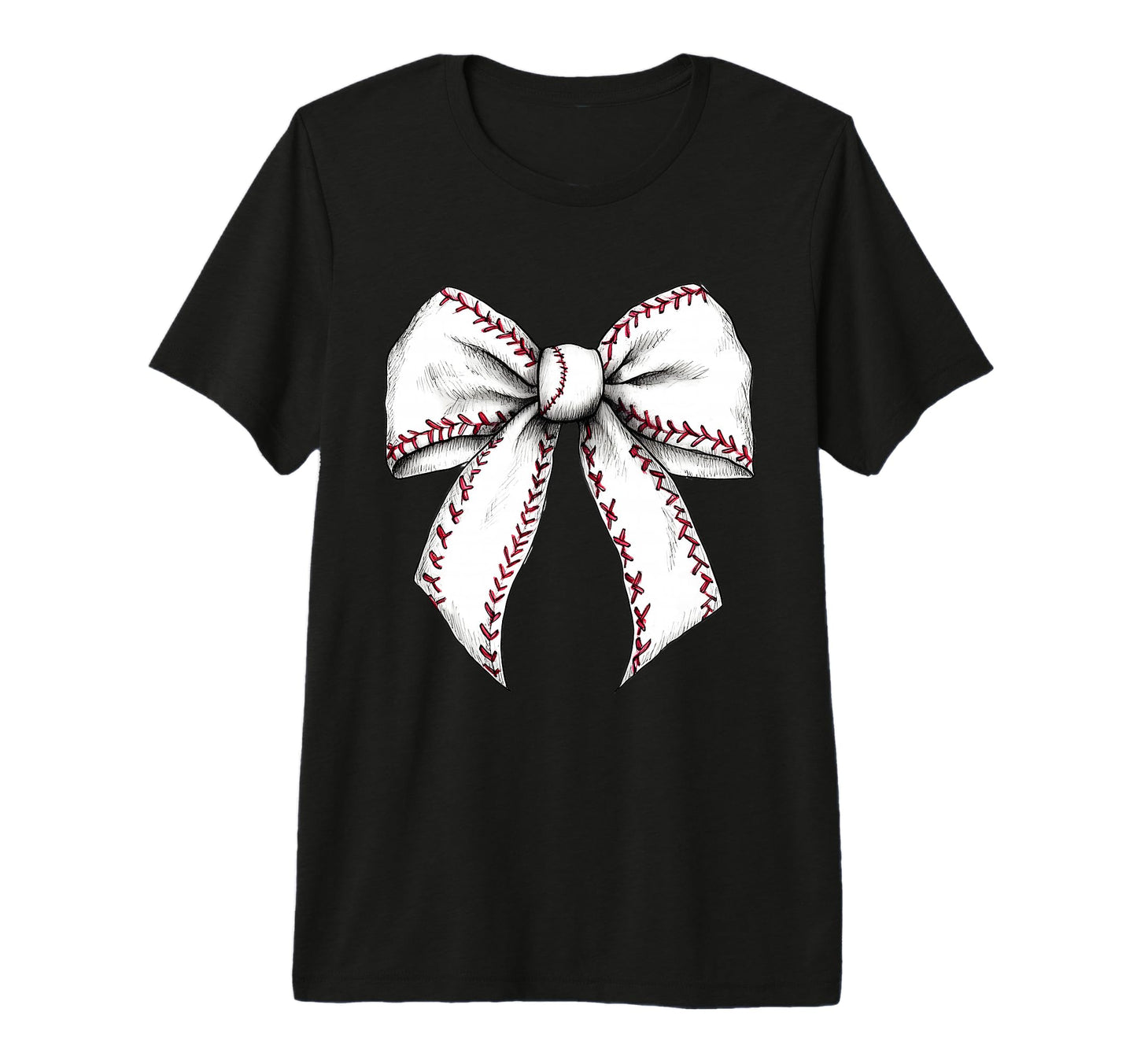 Baseball Coquette Bow Baseball Game Tri T-Shirt - Graphic Print Men Women - T-Shirt, Sweatshirt, Hoodie