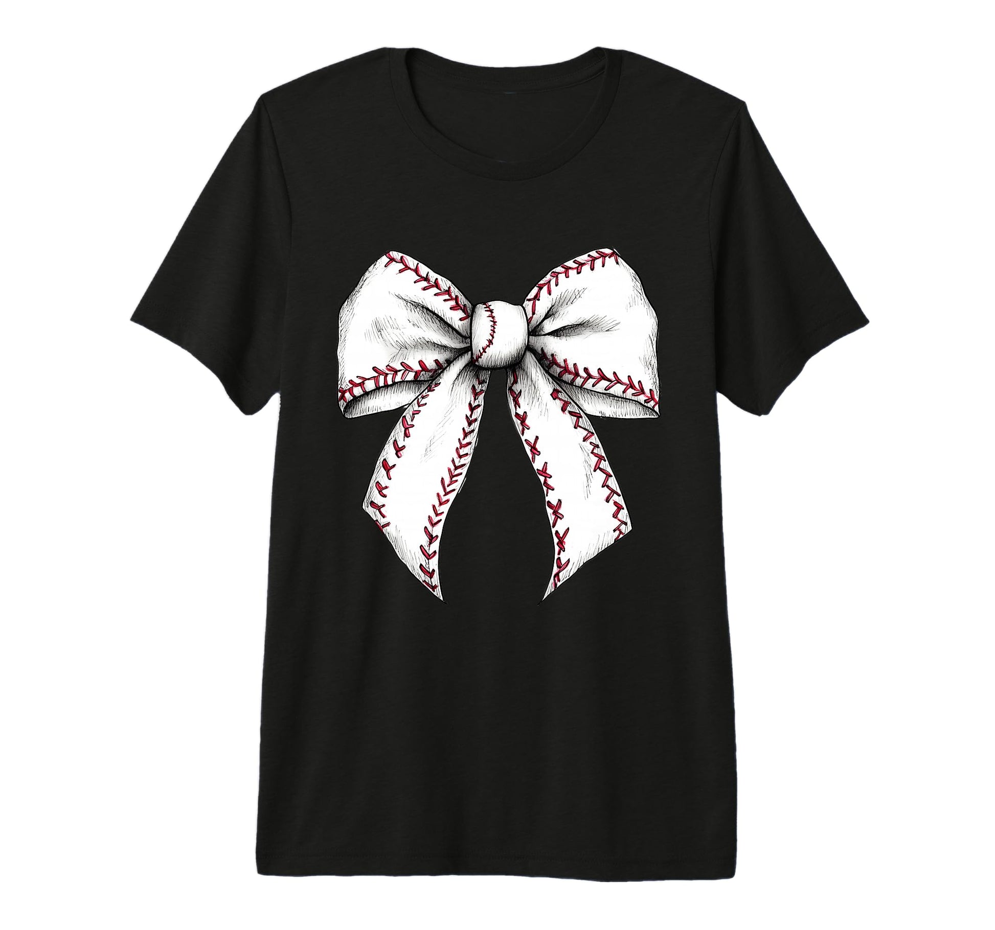 Baseball Coquette Bow Baseball Game Tri T-Shirt - Graphic Print Men Women - T-Shirt, Sweatshirt, Hoodie