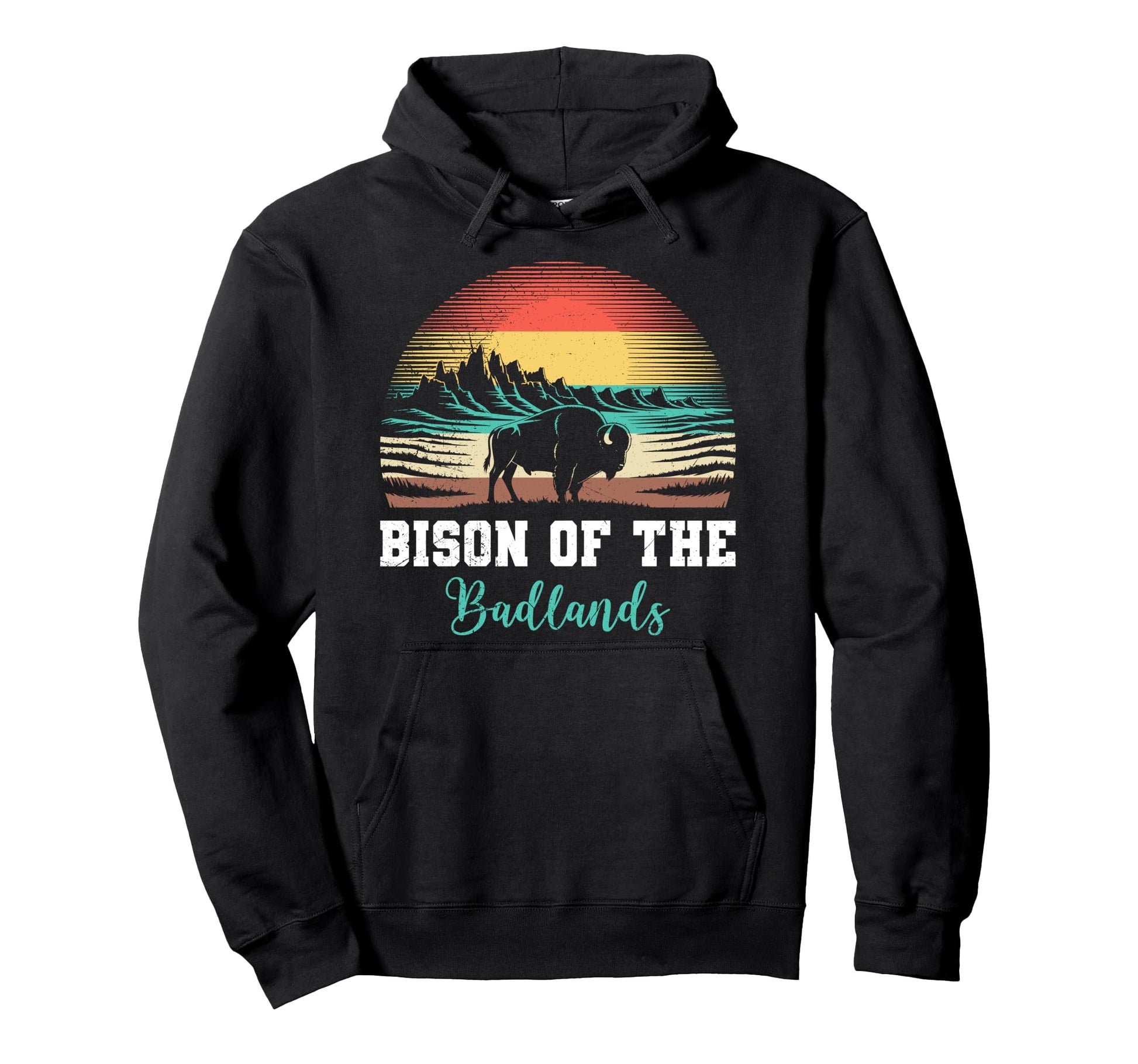 South Dakota Bison Badlands National Park Hoodie - Trendy Graphic Unisex - T-Shirt, Sweatshirt, Hoodie