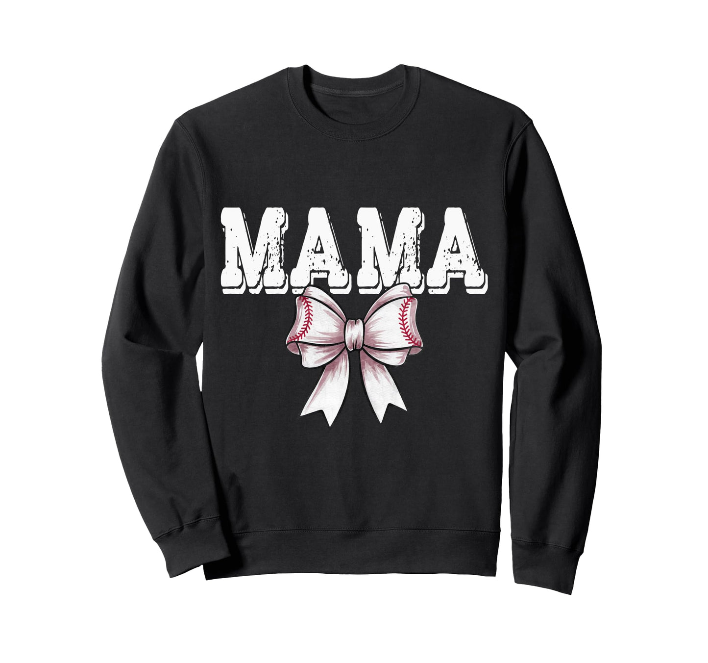 Coquette Baseball Bow Mom Sister Grandma Sweatshirt - Graphic Print Unisex - T-Shirt, Sweatshirt, Hoodie