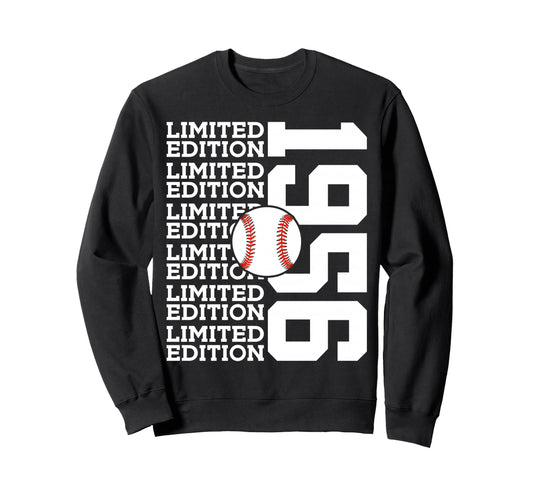 1956 Baseball 70Th Birthday Sweatshirt - Trendy Graphic Men Women - T-Shirt, Sweatshirt, Hoodie